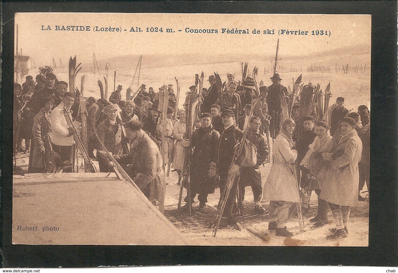 LA BASTIDE (Lozère) - Concours Fédéral De Ski (Février 1931) -- SKIS - SKIEUR - SPORT - NEIGE - Autres & Non Classés