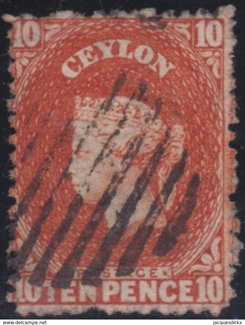 Ceylon     .    SG   .     70b       .   O      .      Cancelled      .   /   .   Gebruikt - Ceylon (...-1947)