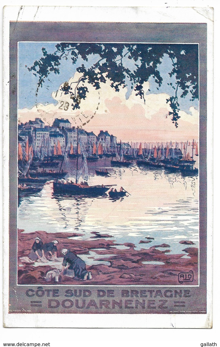 29-DOUARNENEZ-Affiche Chemin De Fer...1928  (coin Pli) - Douarnenez