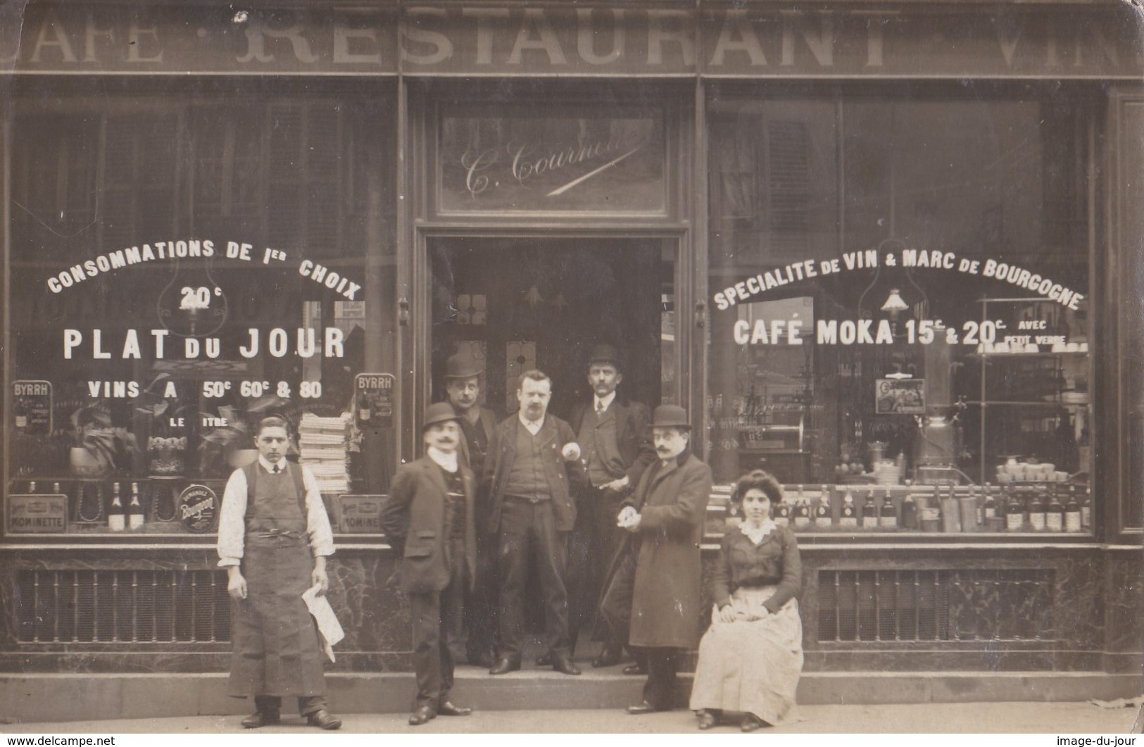 CARTE PHOTO PARIS 11e   CAFE RESTAURANT COURNEDE  29 RUE FONTAINE AU ROI  PRIX FIXE - District 11