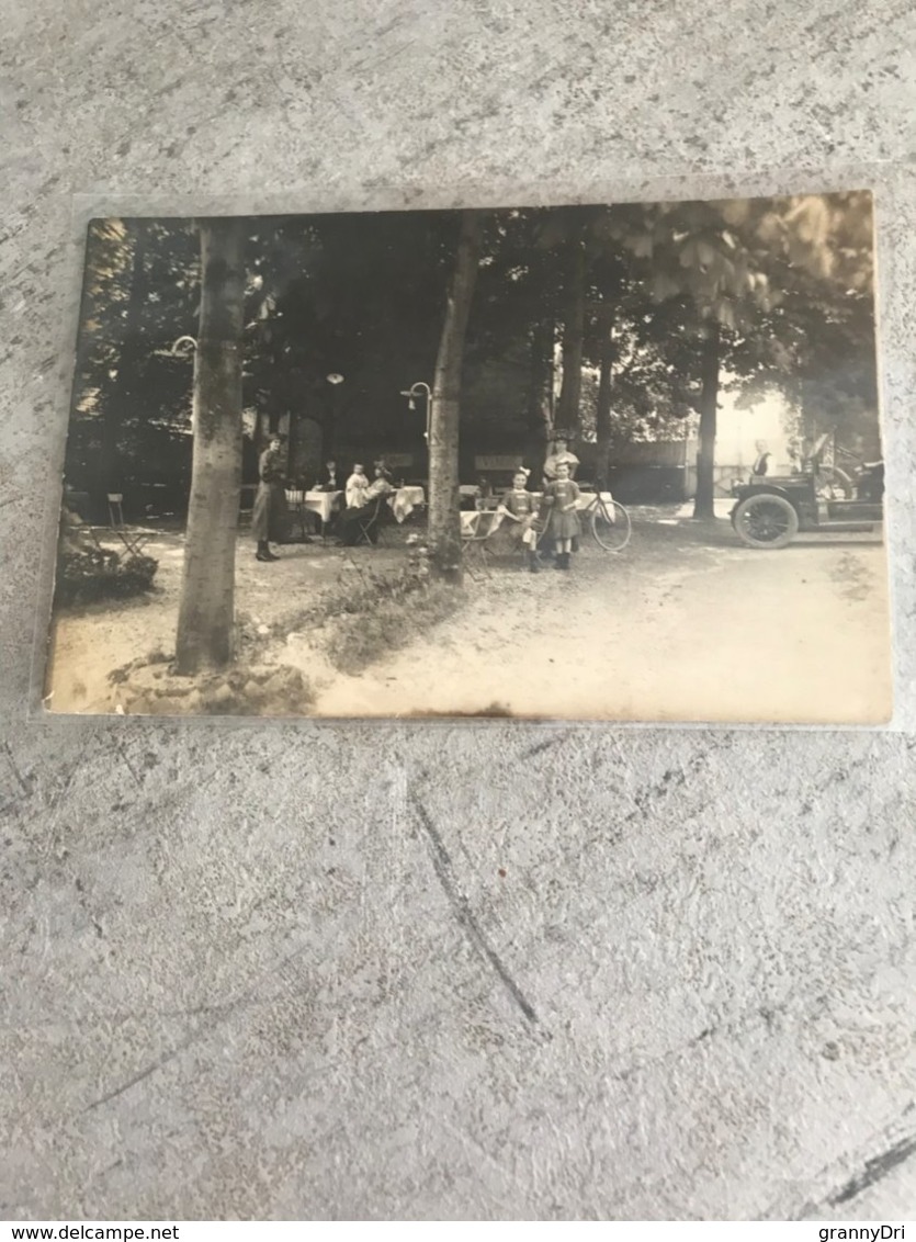 77 Fontainebleau 1920 Jardin De L Hotel Du Grand Veneur Enfants Velo Auto - Fontainebleau