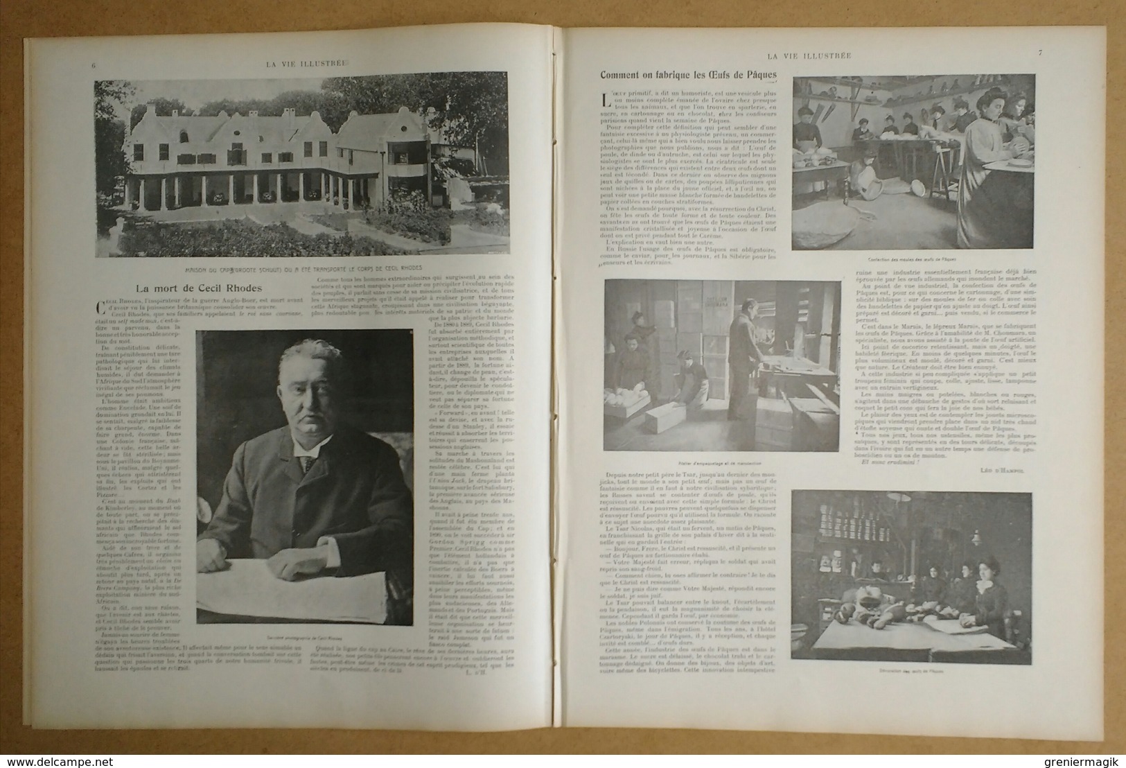 La Vie Illustrée N°181 Du 04/04/1902 Waldeck-Rousseau/Maroc/Angleterre Et Transvaal/Mort De Cecil Rhodes/Cotignac - Autres & Non Classés