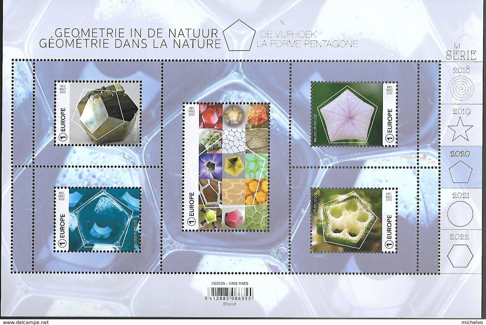 Belg. 2020 - Géométrie Dans La Nature - La Forme Pentagone ** - Neufs