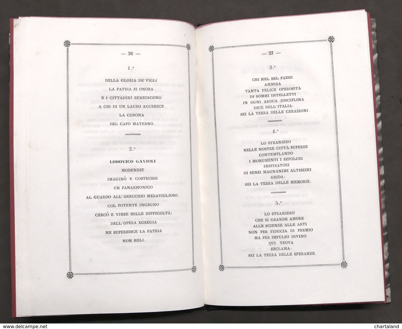 Musica A Lodovico Gavioli Interpreti Del Comun Voto Alcuni Concittadini - 1843 - Autres & Non Classés