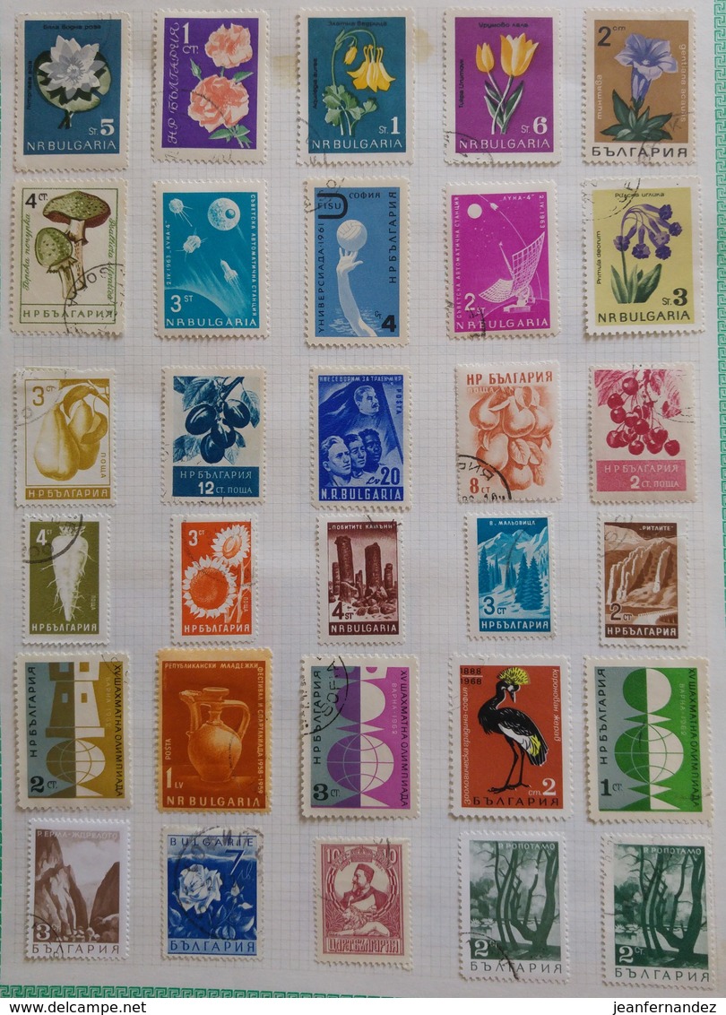 Timbres De Bulgarie Non Classés Vendu Par Feuilles - Collections, Lots & Series