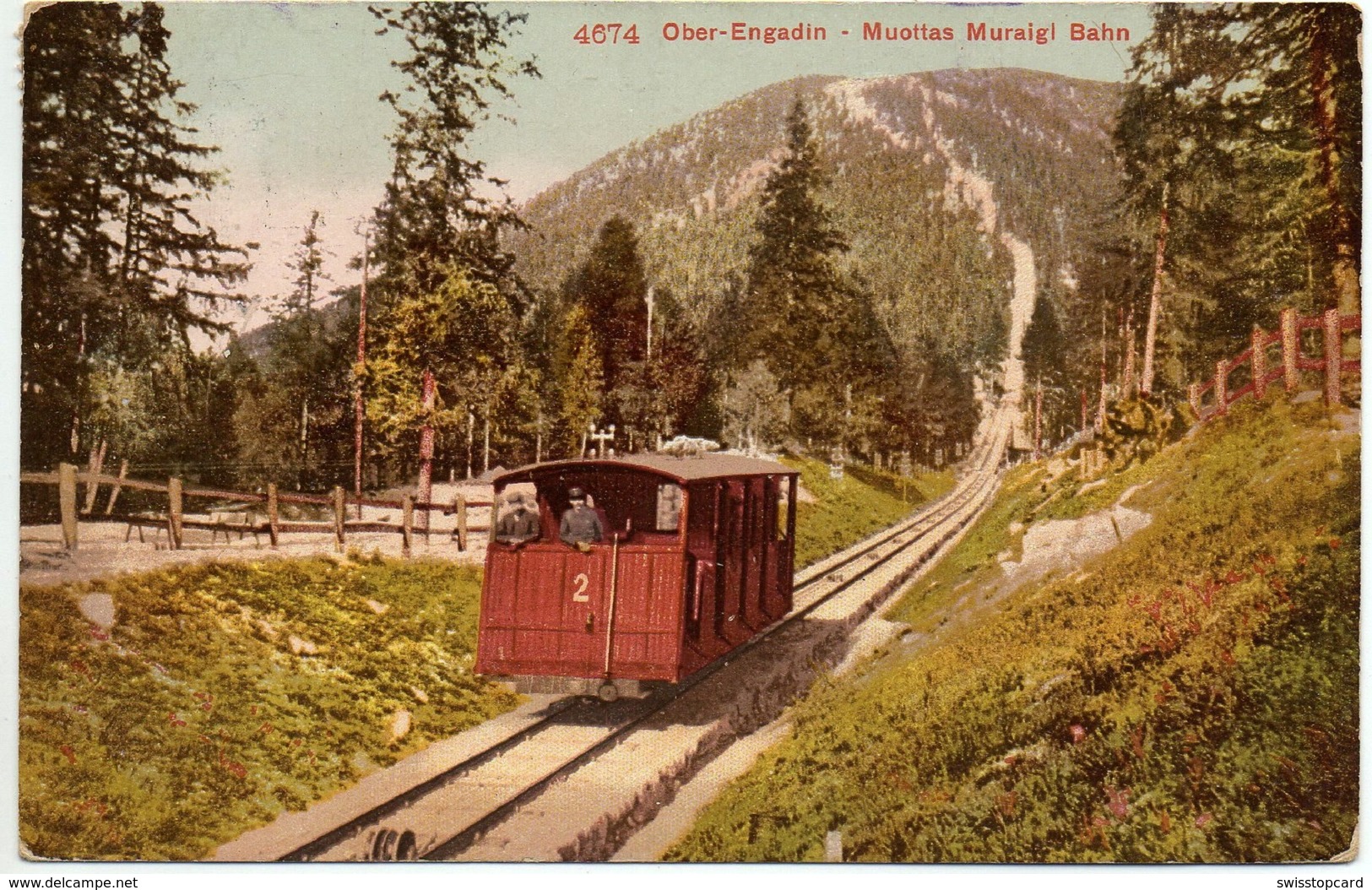 MUOTTAS MURAIGL BAHN Gel. 1909 V. Pontresina - Pontresina