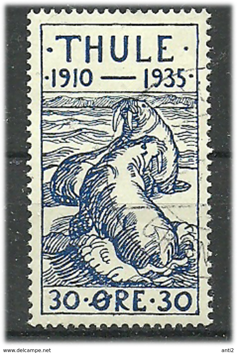 Greenland Thule 1935 Animal, Atlantic Walrus, Odobaenus Rosmarus, Mi 4, Cancelled(o) - Thulé