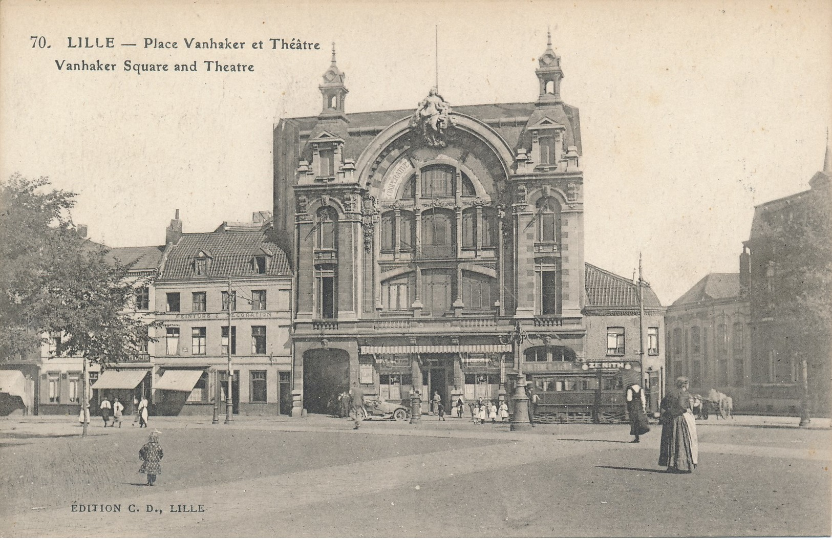 Lille ELD Cd 70 Place Vanhacker(sic) Et Theatre Rare état Neuf - Lille