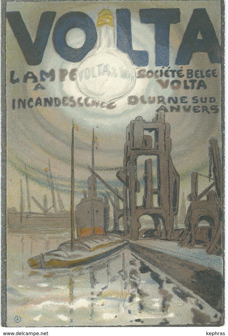 DEURNE SUD ANVERS - RARE CPA - Publicité Lampes VOLTA - Reclame