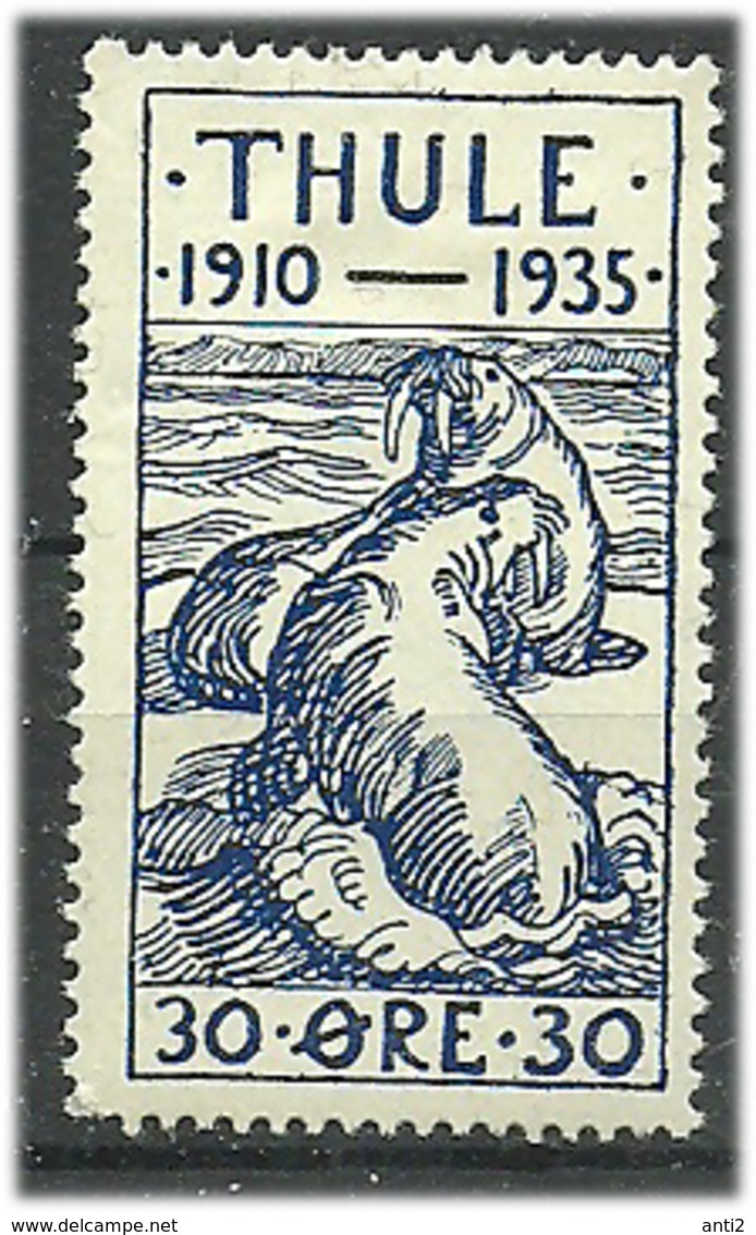 Greenland Thule 1935 Animal, Atlantic Walrus, Odobaenus Rosmarus, Mi 4, MH - Thule