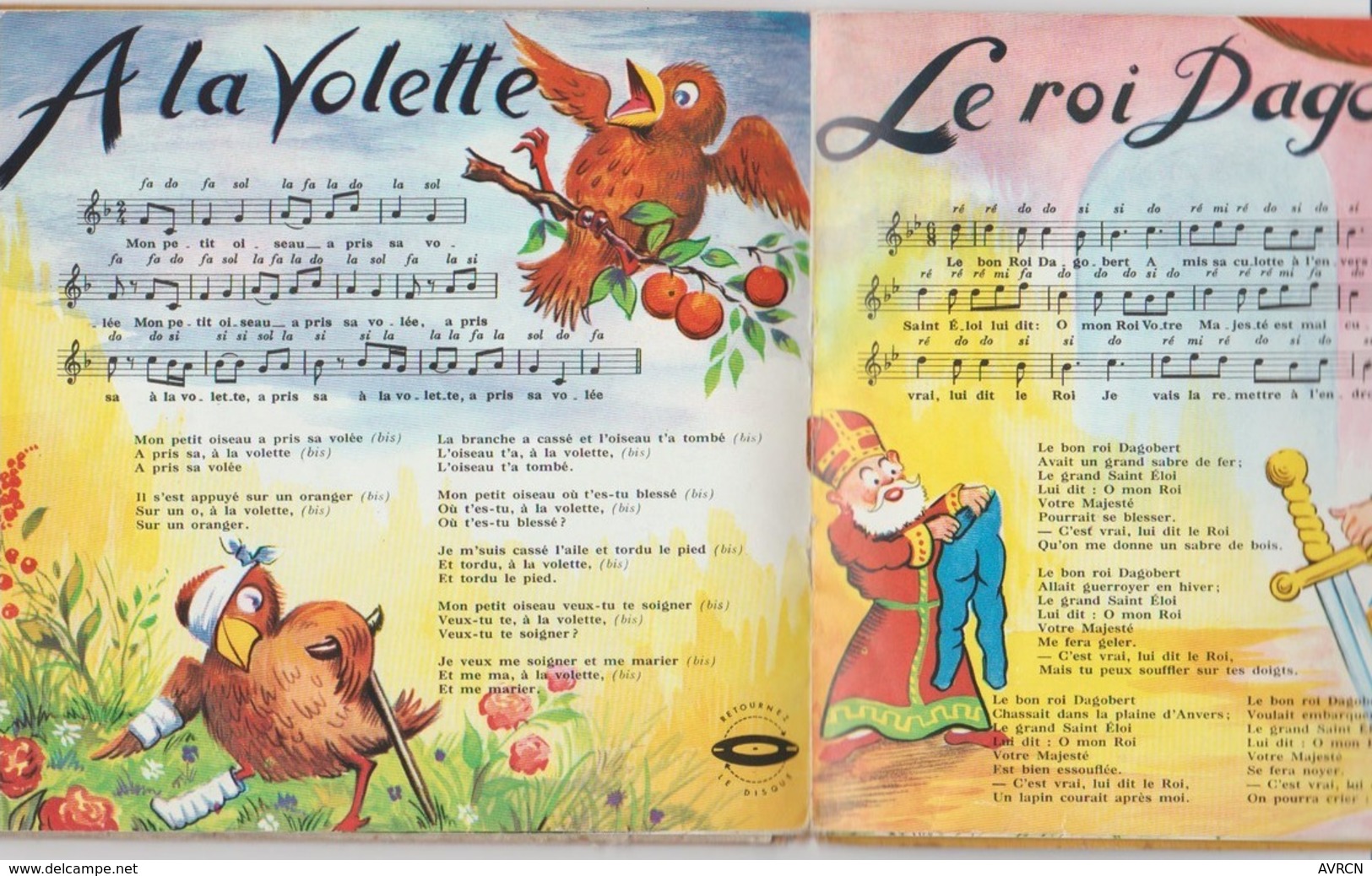 Rondes Et Chansons De France N° 1  Livre Disque / Philips E1E 9100 / 1955 - Kinderlieder