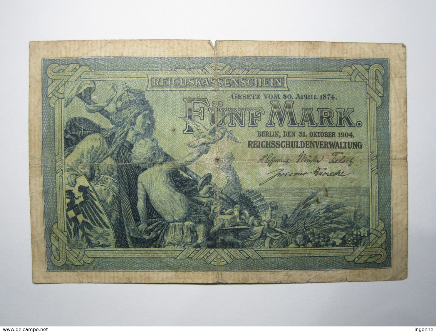 BILLET 5 MARK ALLEMAGNE 1904 - 5 Mark