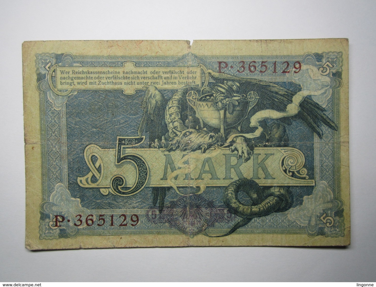 BILLET 5 MARK ALLEMAGNE 1904 - 5 Mark