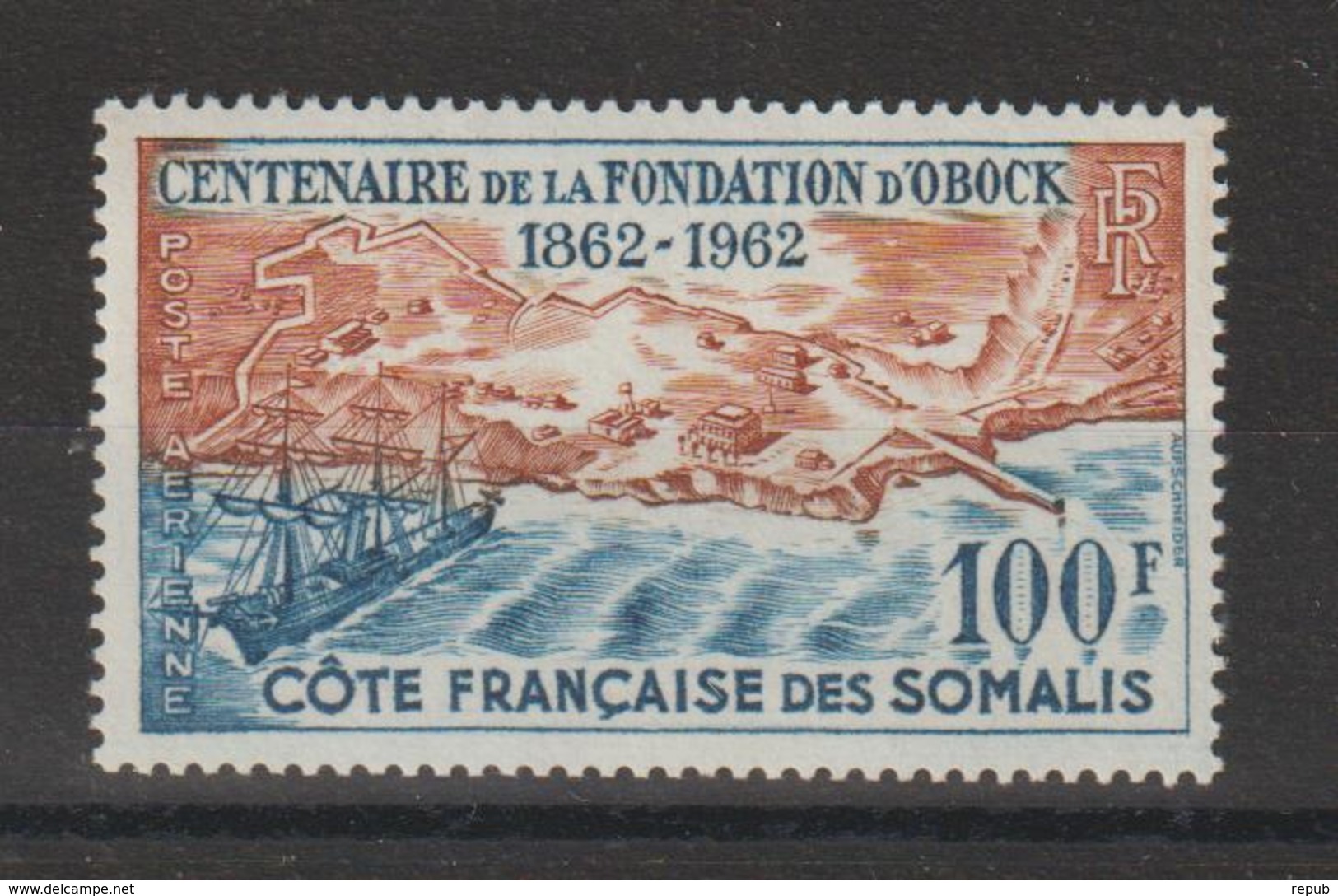 Cote Des Somalis 1962 Fondation D'Obock  PA 30 1 Val Neuf ** MNH - Neufs