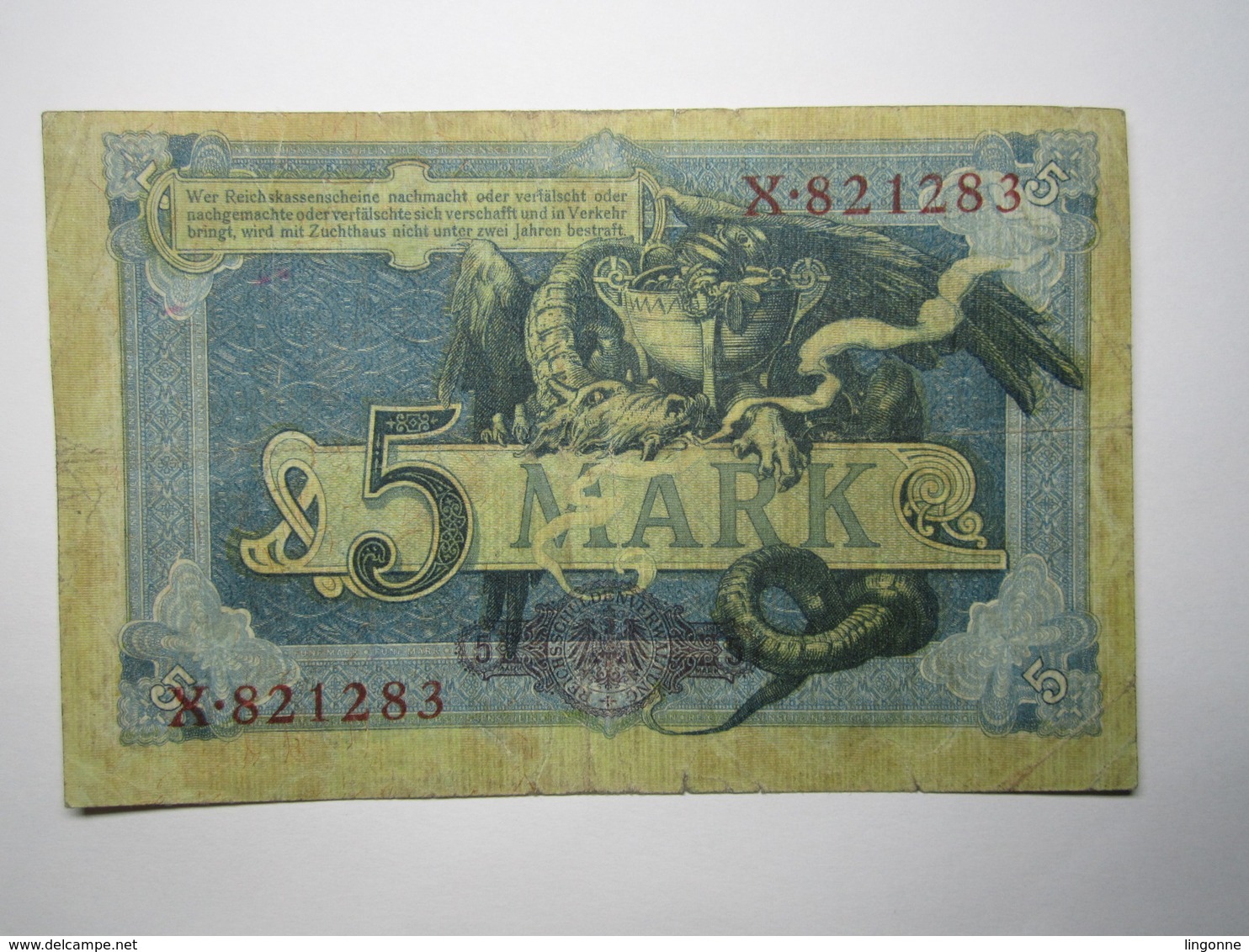 BILLET 5 MARK ALLEMAGNE 1904 - 5 Mark