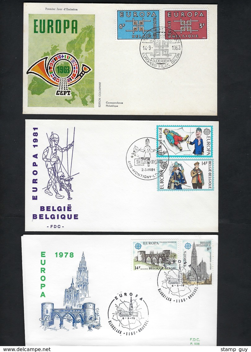 EUROPA 3 FDC Kaarten Van 1963 , 1978 En 1981 Alle In Goede Staat ; Zie Ook Scan ! Inzet Aan 5 € ! LOT 211 - Non Classés