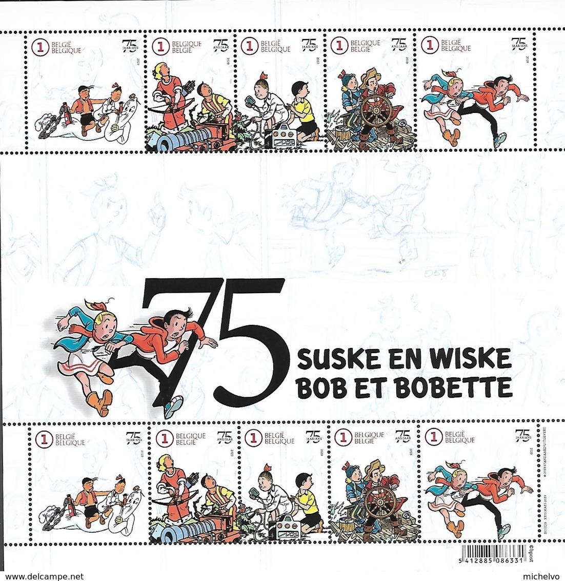 Belg. 2020 - 75 Ans De Bob Et Bobette (Suske En Wiske) ** - Unused Stamps