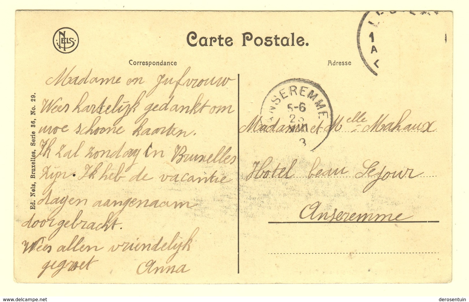 A1603	[Postkaart] Louvain / Marché Aux Poissons (Nels) [Leuven Vismarkt Overdekte] - Leuven