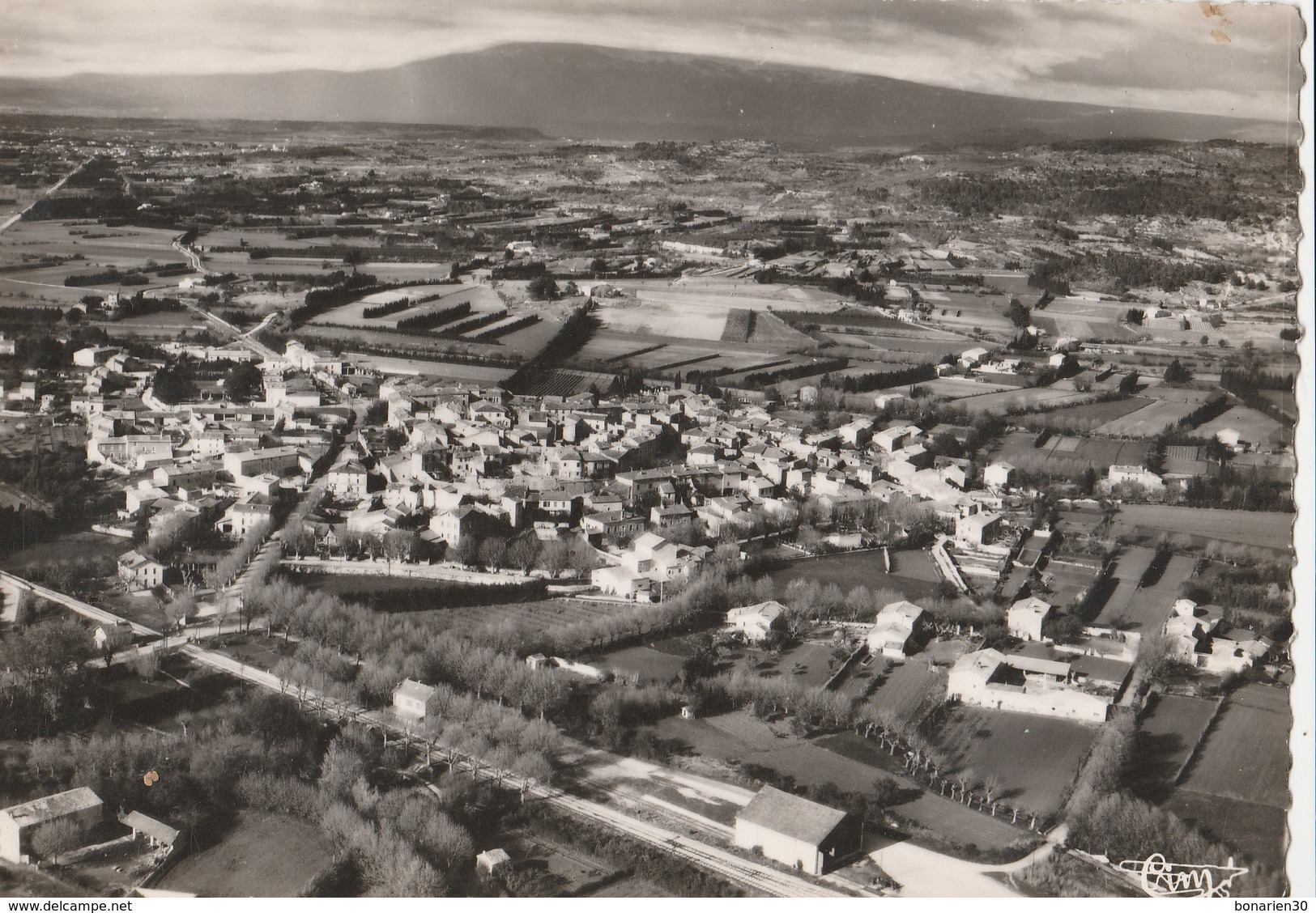 CPSM 84  VELLERON   VUE GENERALE AERIENNE  GARE MT VENTOUX - Autres & Non Classés