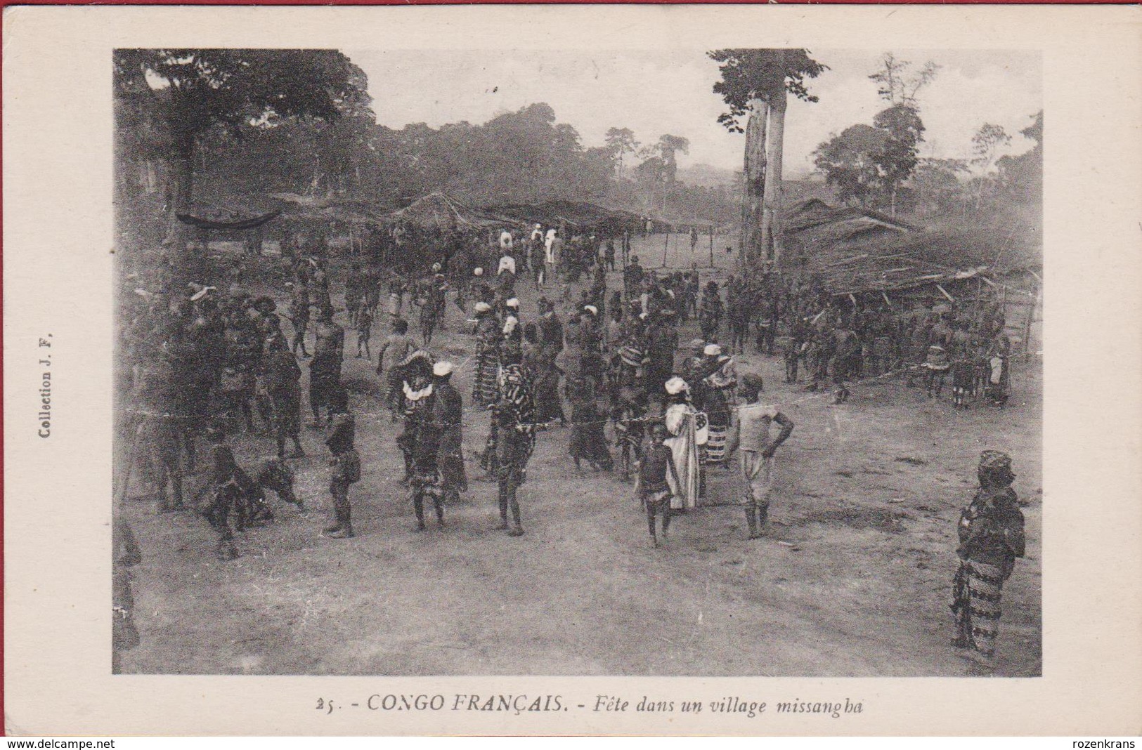 Congo Francais Brazzaville Fete Dans Un Village Missangha  Ethnique Natives Ethnic Afrique A.E.F. AEF Le Moyen-Congo CPA - Congo Français