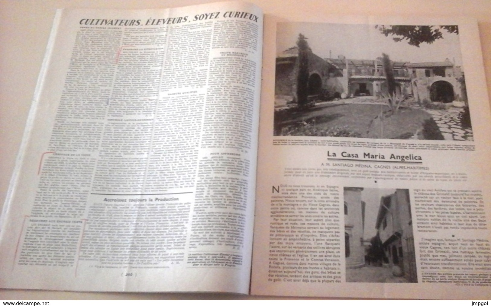 Vie A La Campagne N°442 Août 1947 Poule Longhorn,Casa Maria Angelica Cagnes, Interieur Alsacien - 1900 - 1949