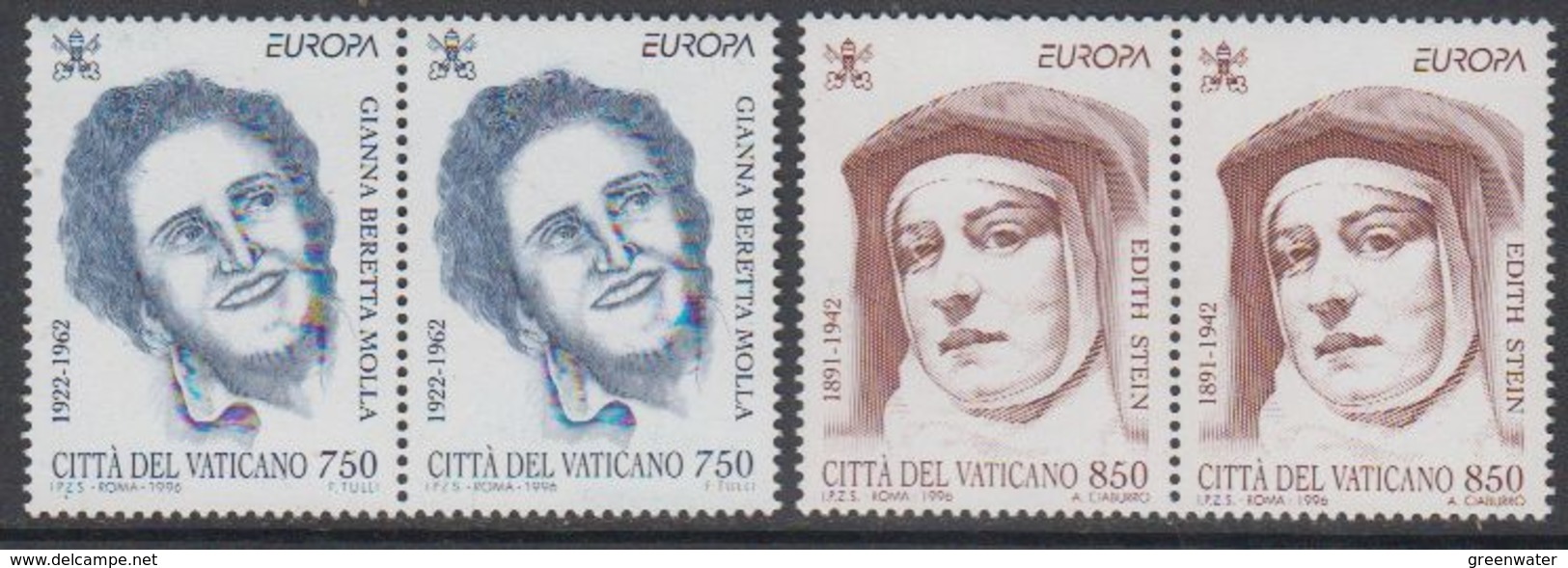 Europa Cept 1996 Vatican City  2v (pair) ** Mnh (46054A) - 1996