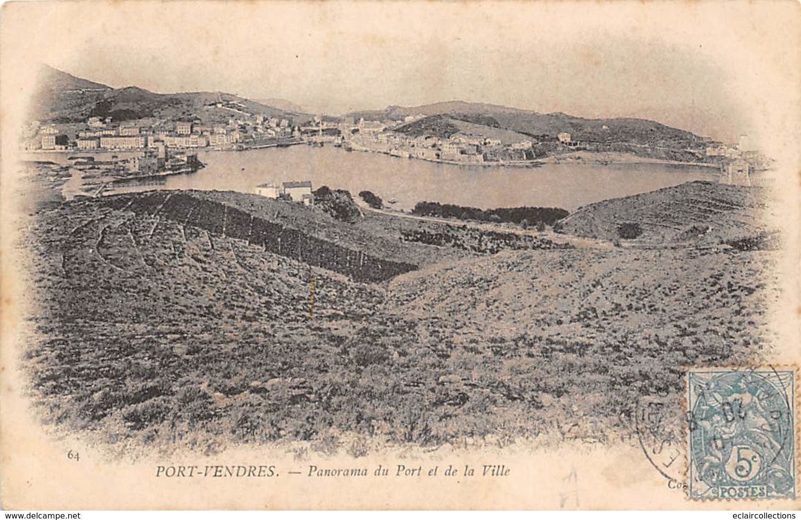 Port Vendres          66      Panorama Du Port Et De La Ville      (voir Scan) - Port Vendres