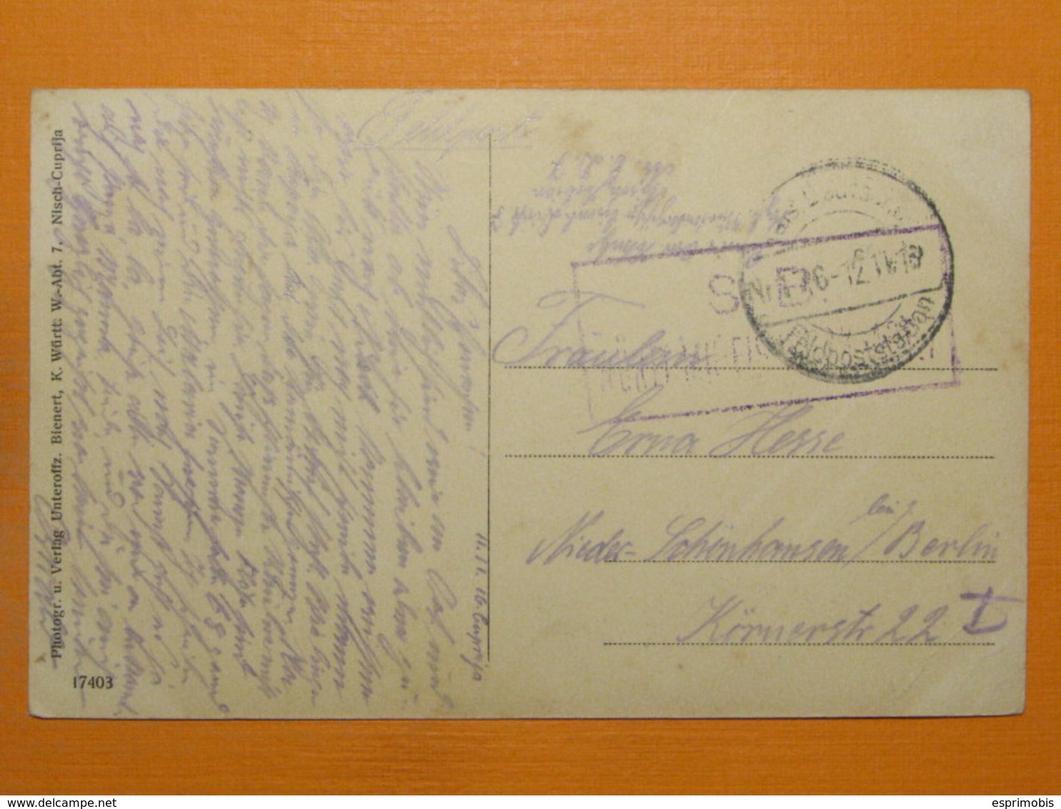 #66522, Serbia, Cuprija-Ravna Reka, Feldpost 1916 - Serbia