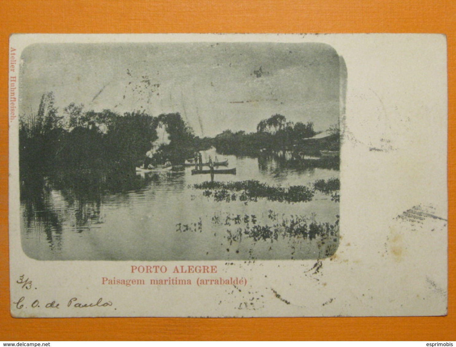 #64552, Brazil, Porto Alegre, Paisagem Maritima, Used 1902 - Porto Alegre