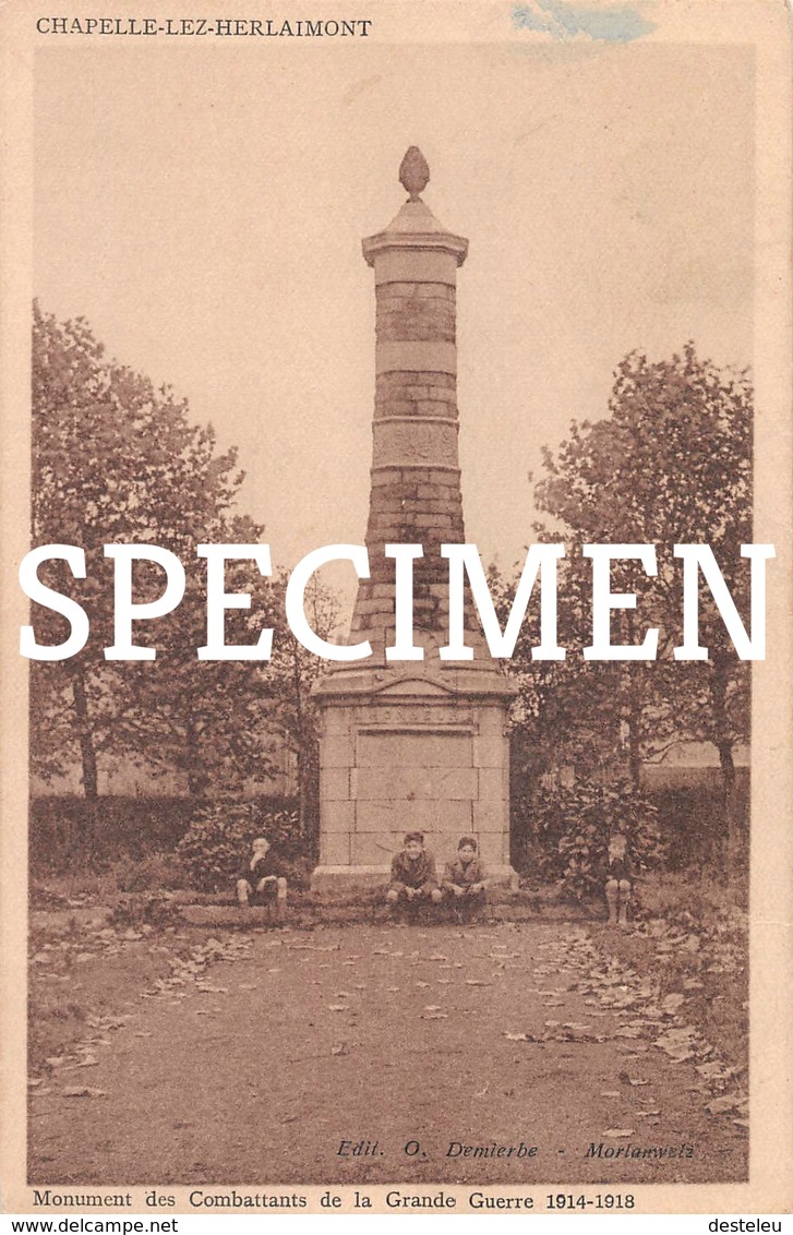 Monuments Des Combattants De La Grande Guerre 1914-18  - Chapelle-lez-Herlaimont - Chapelle-lez-Herlaimont