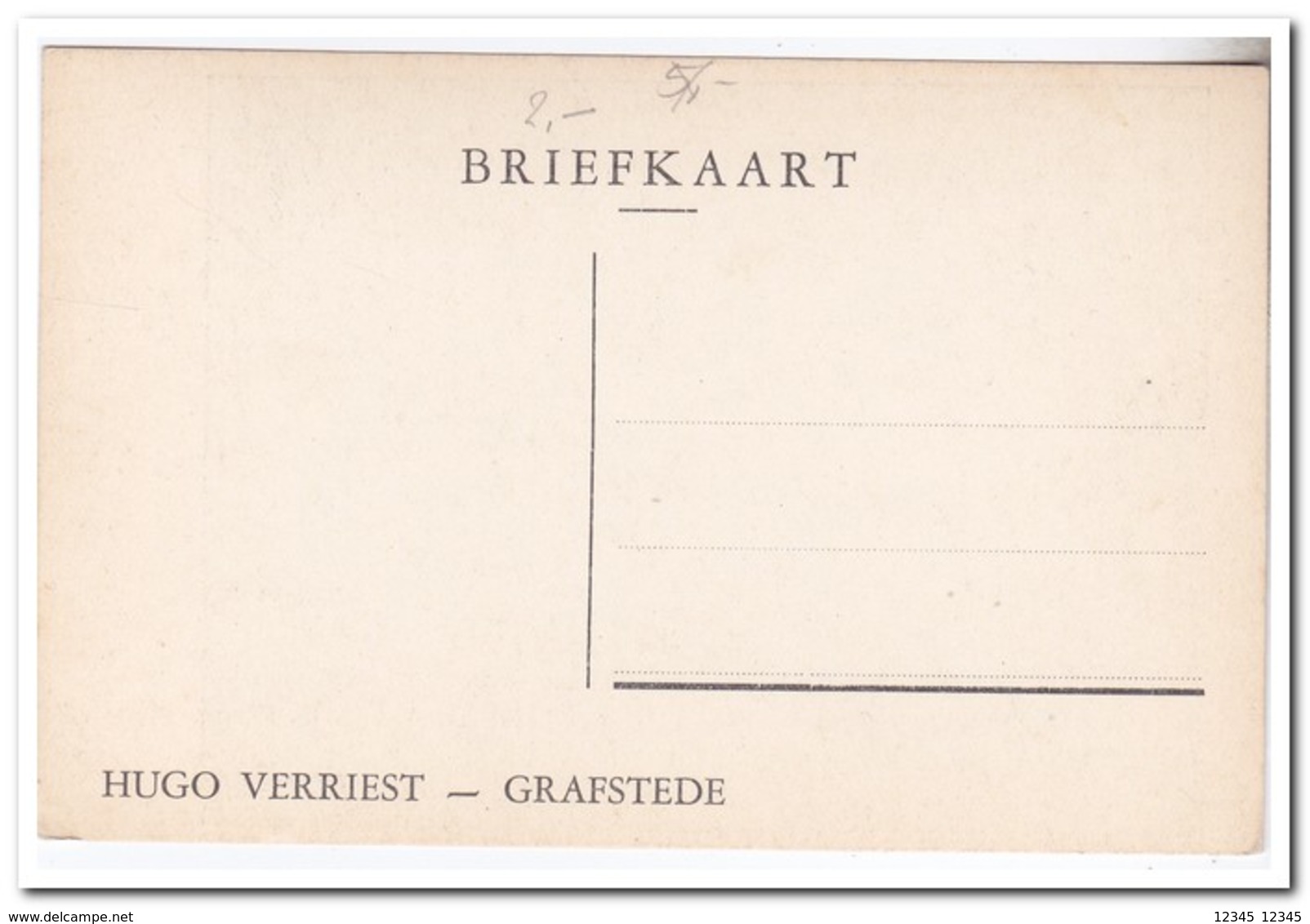 Hugo Verriest, Grafstede - Anzegem