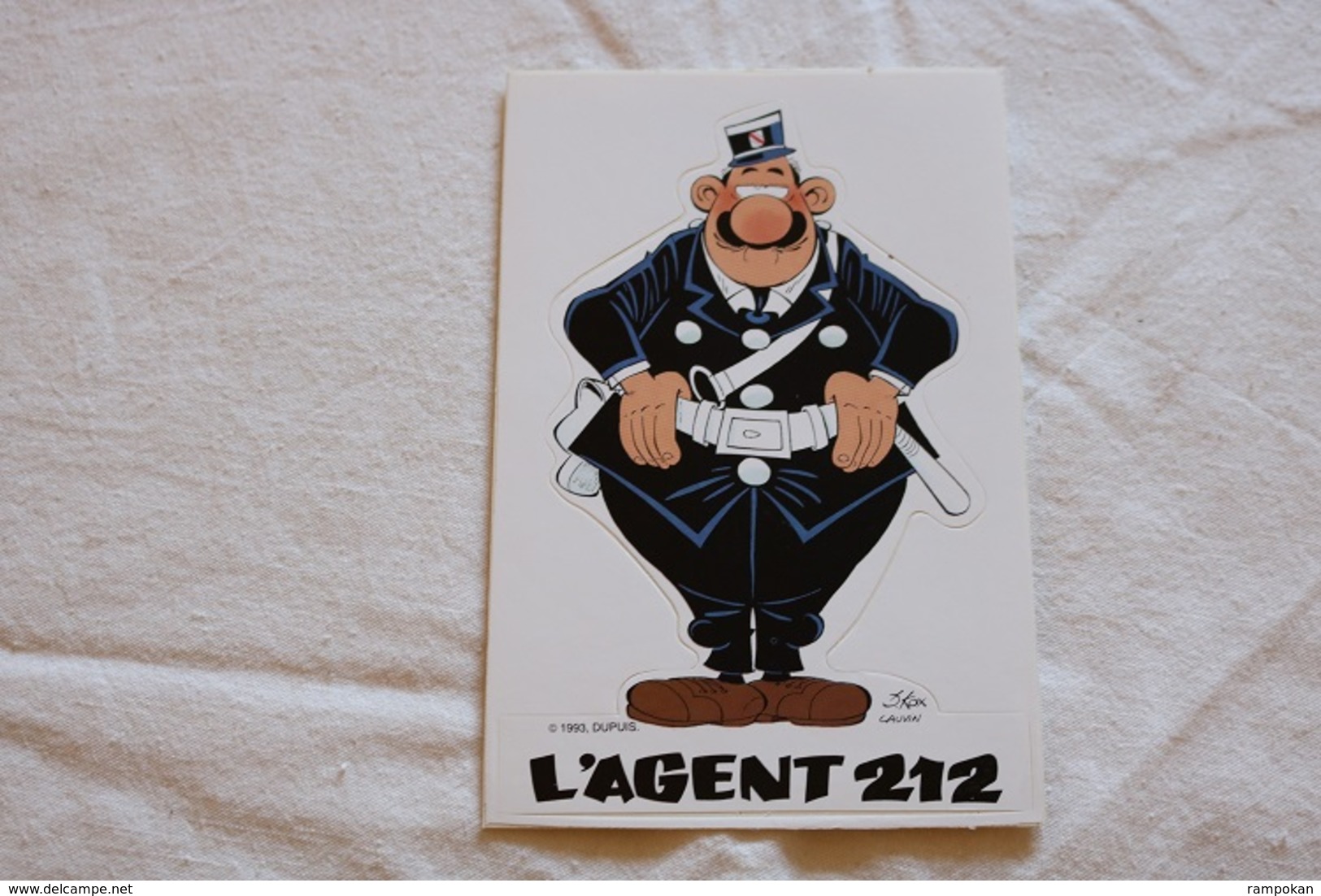 Autocollant Kox, L'agent 212, Dupuis, 1993 - Autocollants