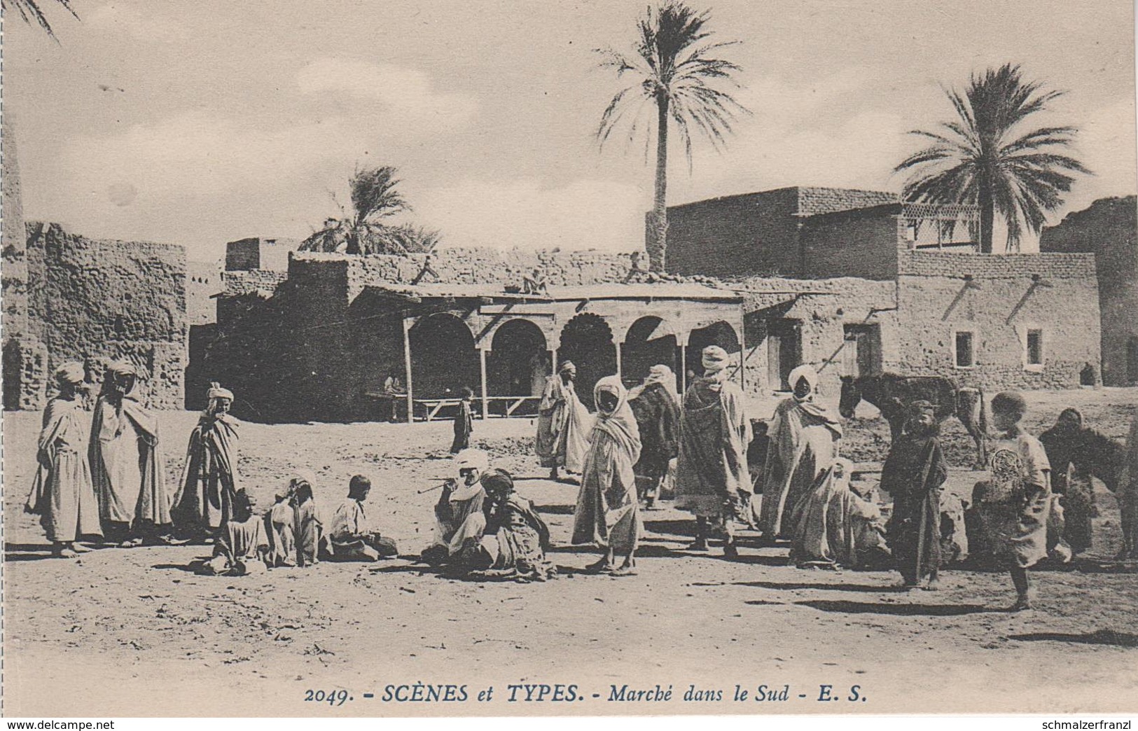 AK Scènes Types Marché Dans Le Sud Mauresque Bédouine Arabe Arabien Afrique Africa Vintage Tunisie Algerie Maroc ? - Afrika