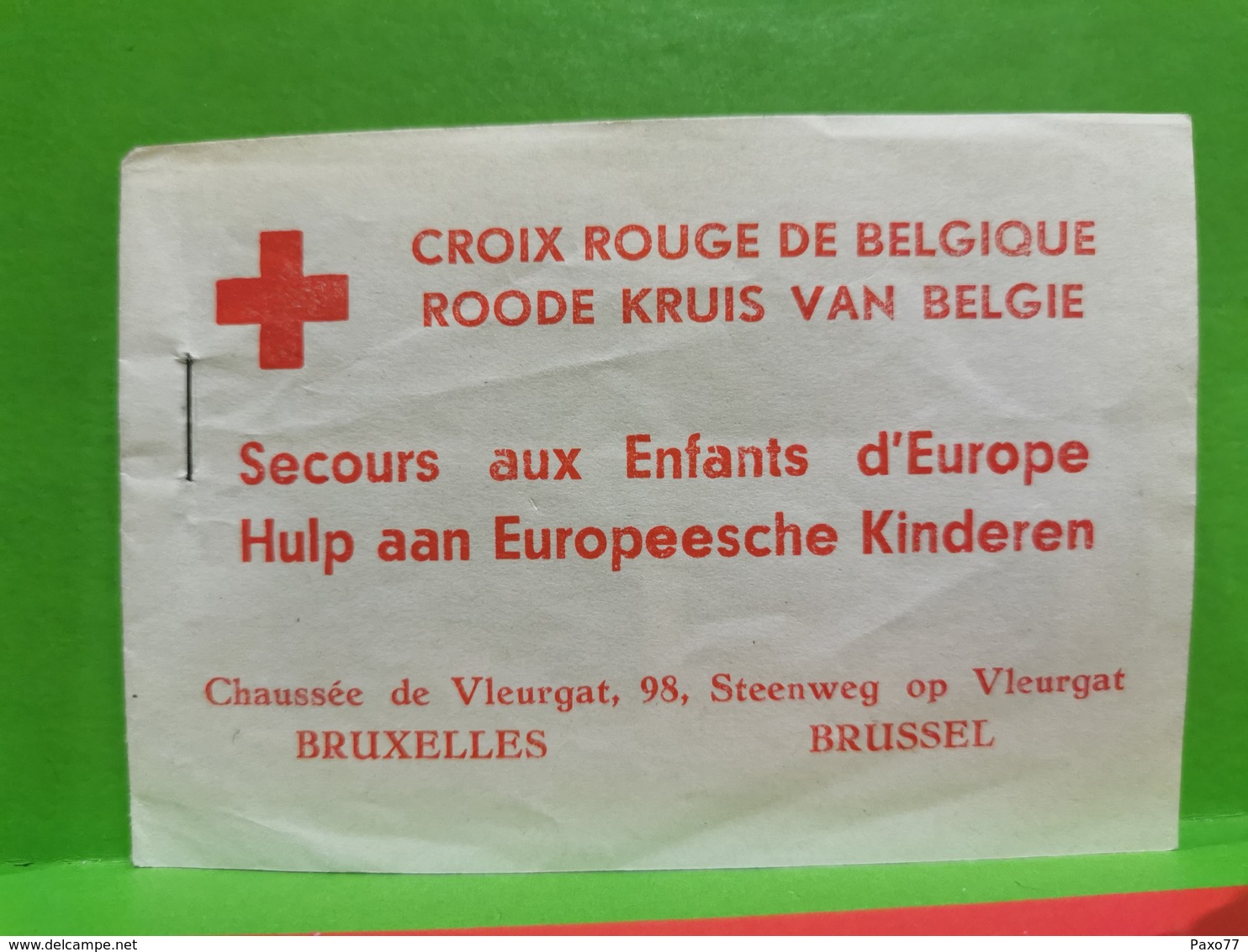 Très Rare !!! Carnet Croix Rouge De Belgique. Secours Aux Enfants D'Europe. Complet 12 Timbres - 1907-1941 Alte [A]