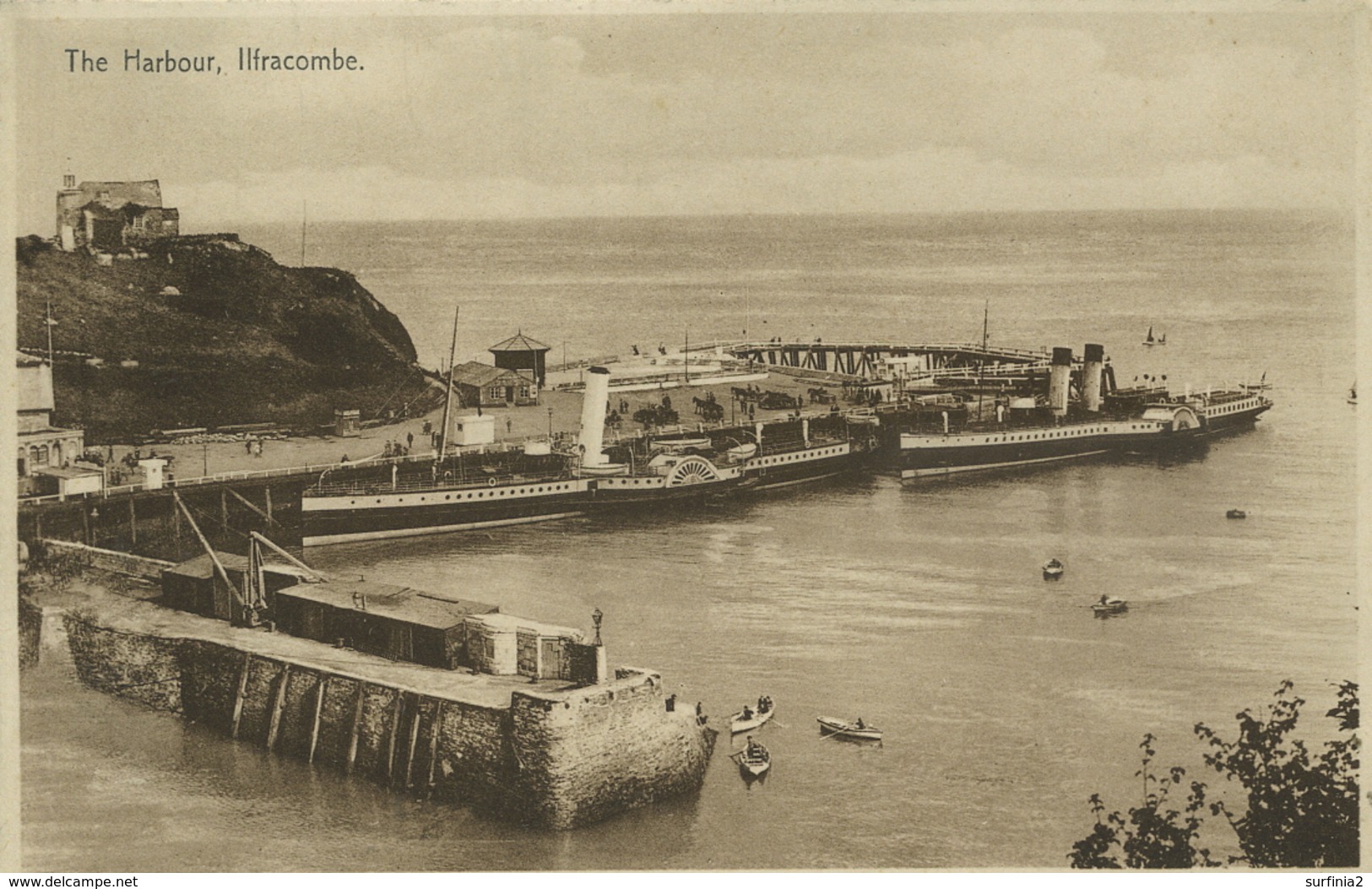 DEVON - ILFRACOMBE - HARBOUR  (With Two Paddlers)  Dv202 - Ilfracombe