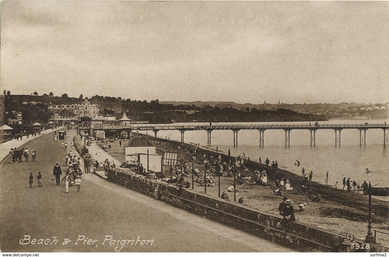 DEVON - PAIGNTON - BEACH AND PIER Dv266 - Paignton