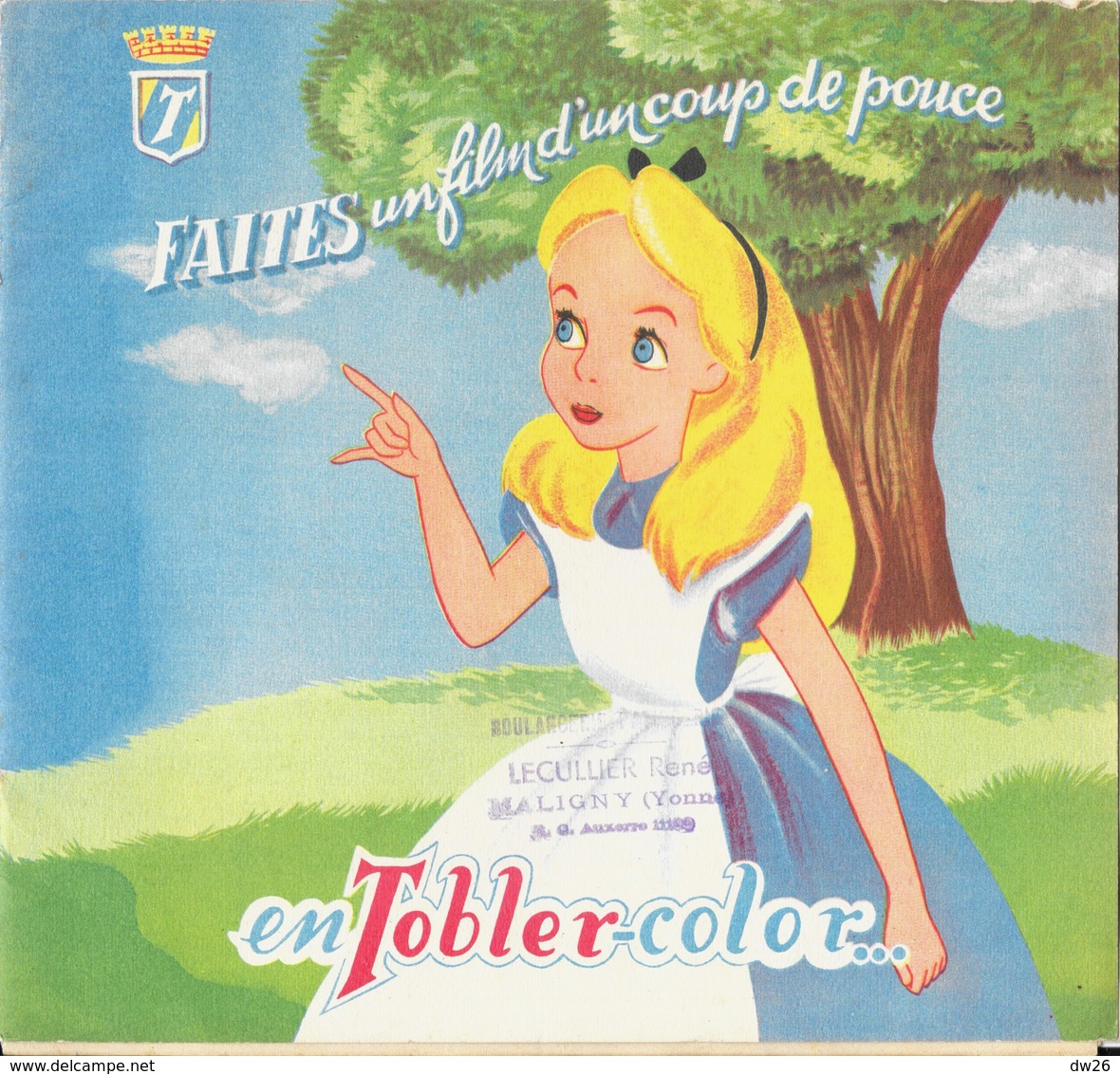 Publicité: Chocolat Tobler: Faites Un Film D'un Coup De Pouce (vignettes): Alice Au Pays Des Merveilles, Blanche Neige - Chocolat