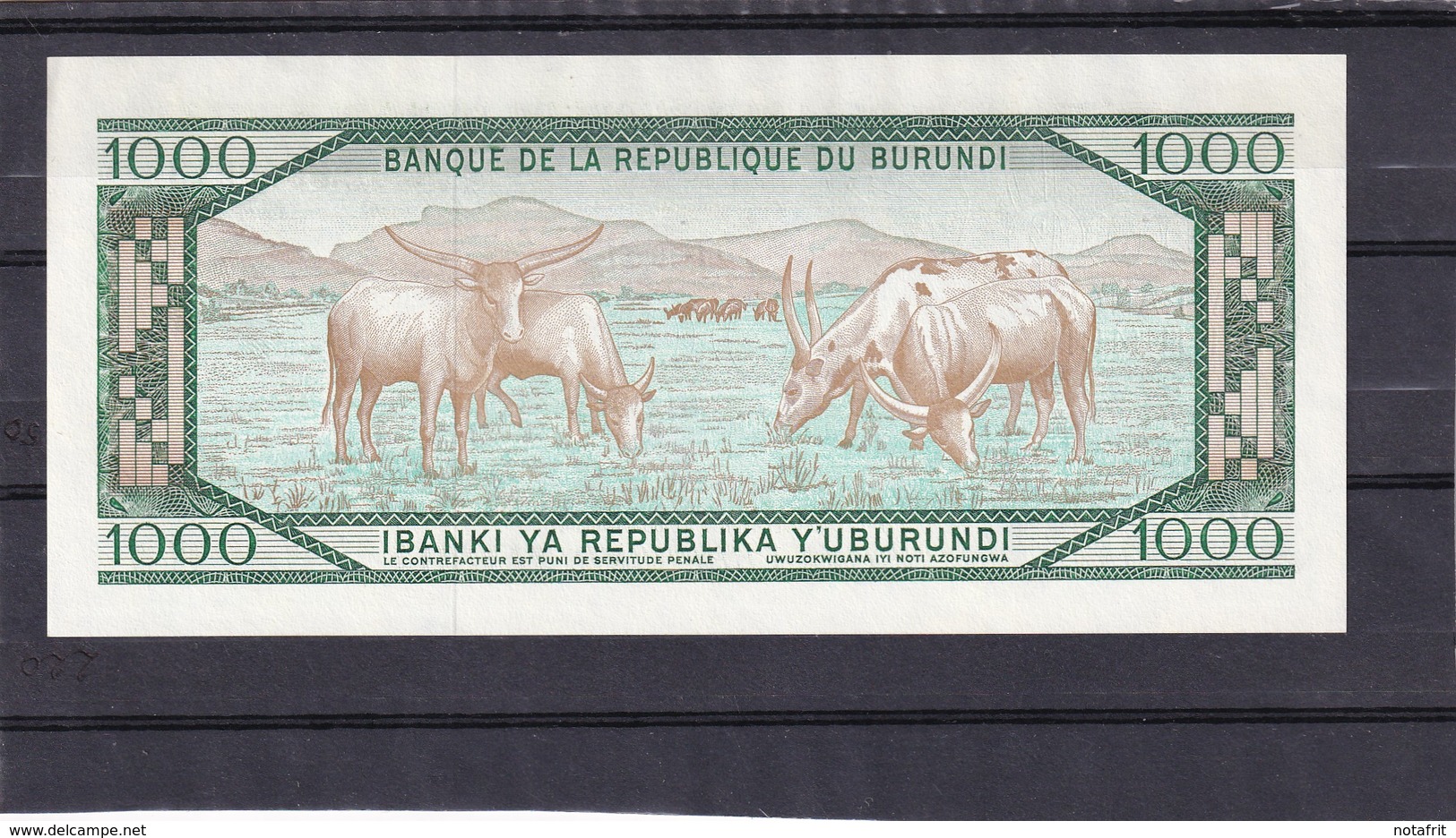 Burundi 1000 Fr 1991 UNC - Autres - Afrique