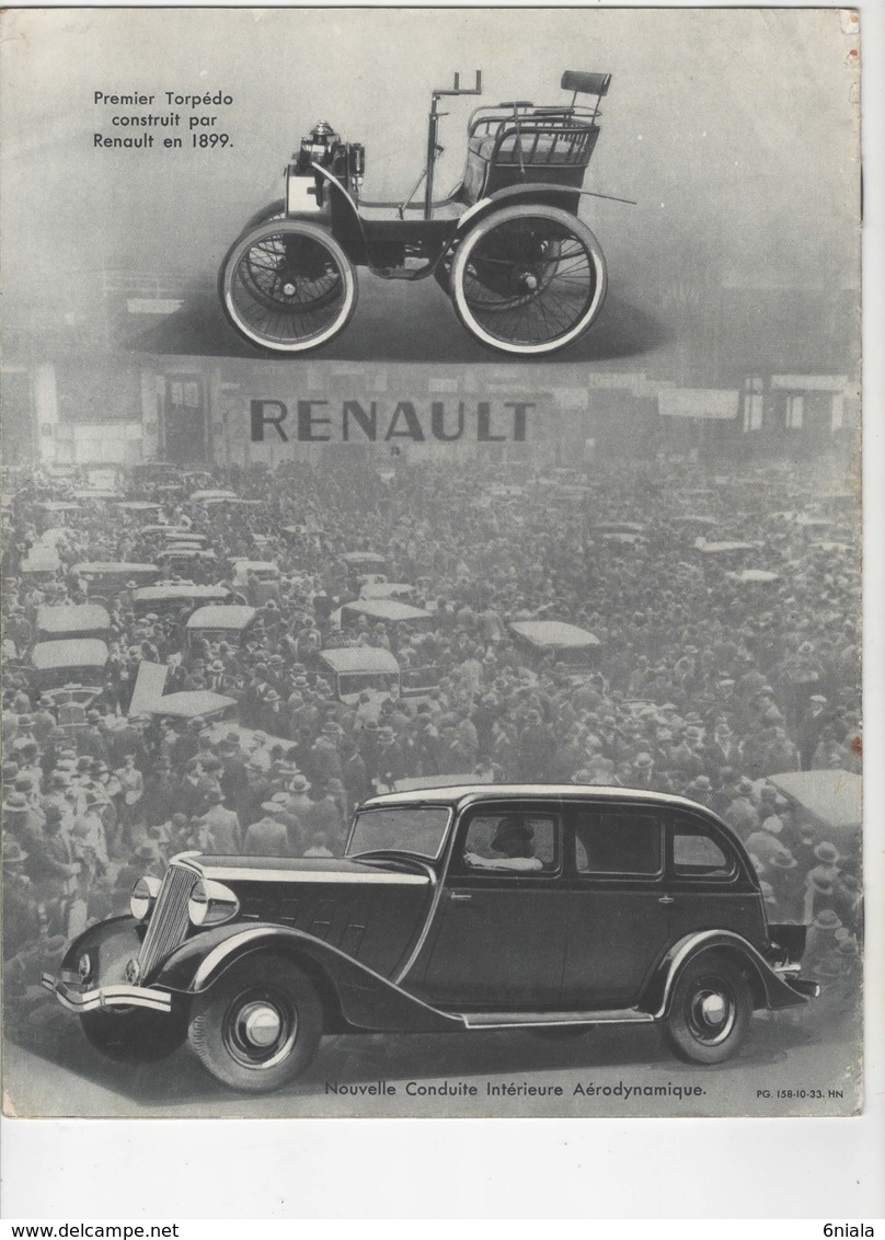 624  BROCHURE PUBLICITÉ  ANCIENNE Usines RENAULT 1899 1934  Billancourt Voitures Camions - Voitures