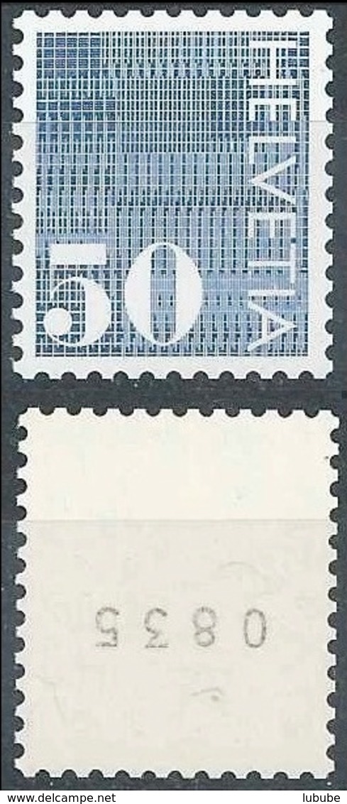 Rollenmarke 485RII, 50 Rp.blau  (mit Grüner Kontrollnummer)       1984 - Francobolli In Bobina