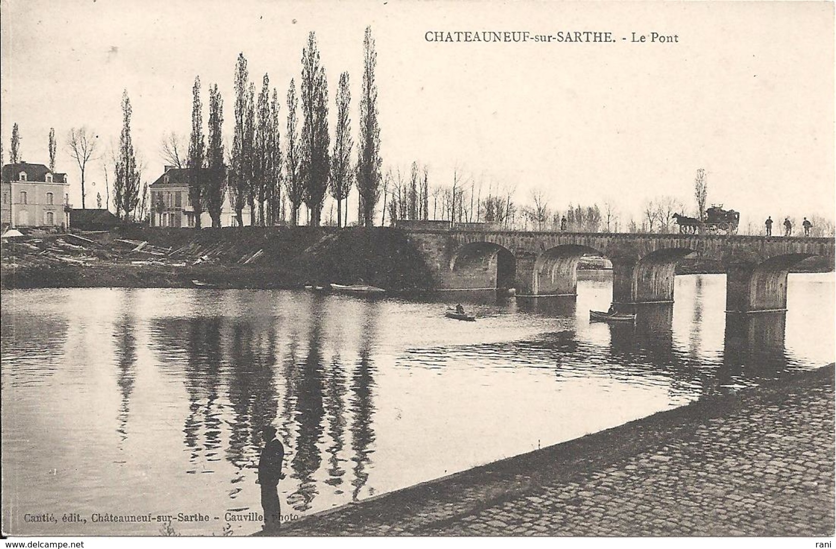 49-CHATEAUNEUF Sur SARTHE  " Le Pont " CARTE PRECURSEUR NEUVE - Chateauneuf Sur Sarthe