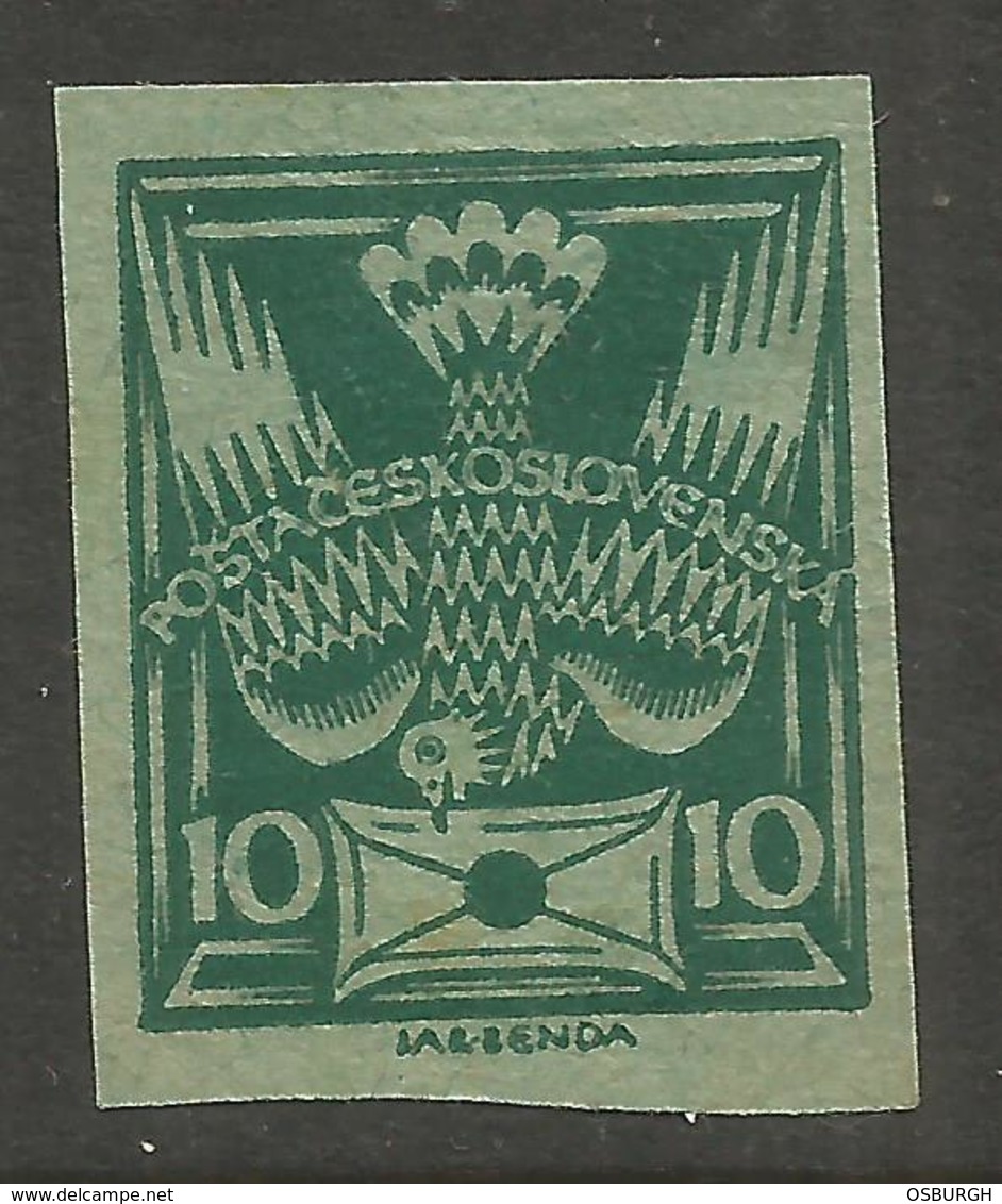 CZECHOSLOVAKIA. PIDGEON. IMPERF TRIAL PRINT. (H) - Variétés Et Curiosités