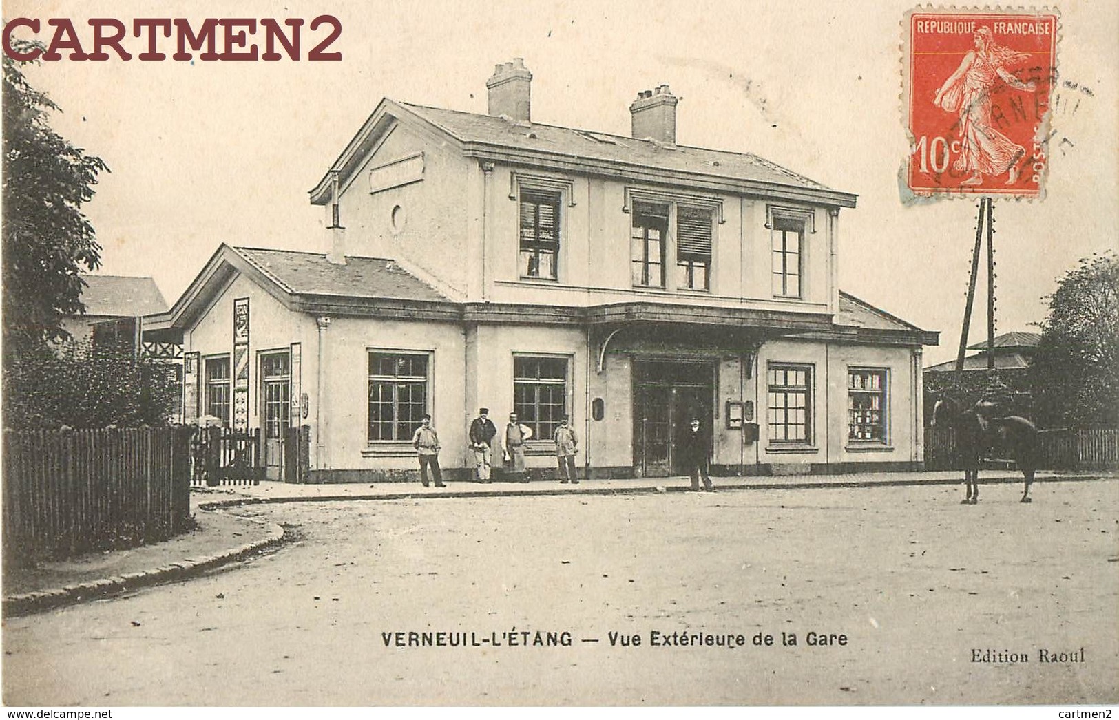 VERNEUIL-L'ETANG VUE EXTERIEUR DE LA GARE STATION 77 SEINE-ET-MARNE - Autres & Non Classés