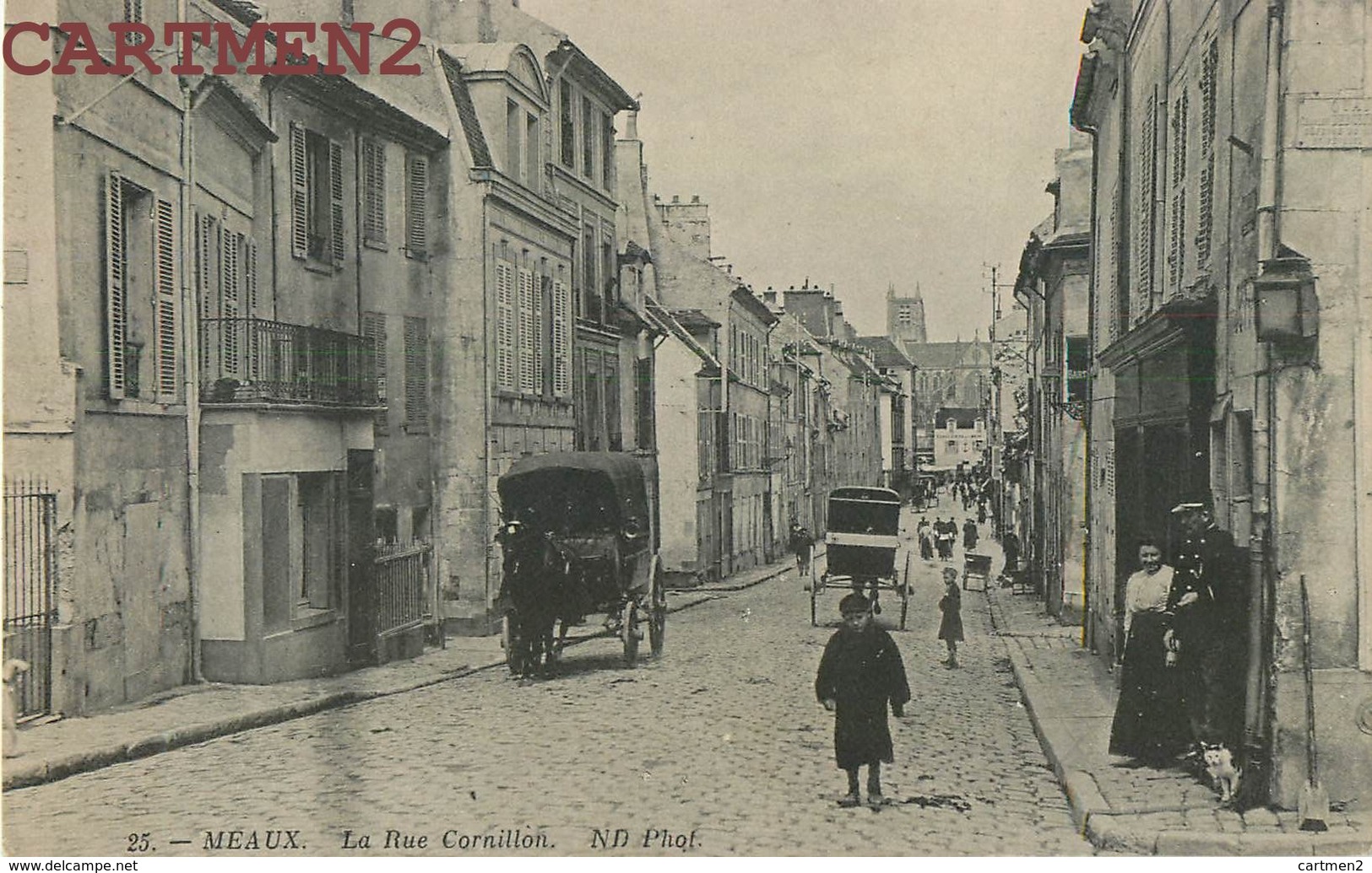 MEAUX LA RUE DE CORNILLON ANIMEE 77 SEINE-ET-MARNE - Meaux