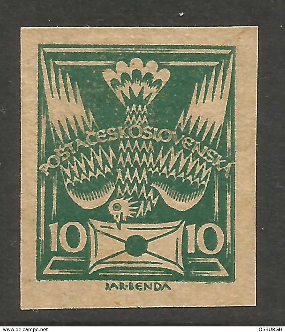 CZECHOSLOVAKIA. PIDGEON. IMPERF TRIAL PRINT. (F) - Plaatfouten En Curiosa