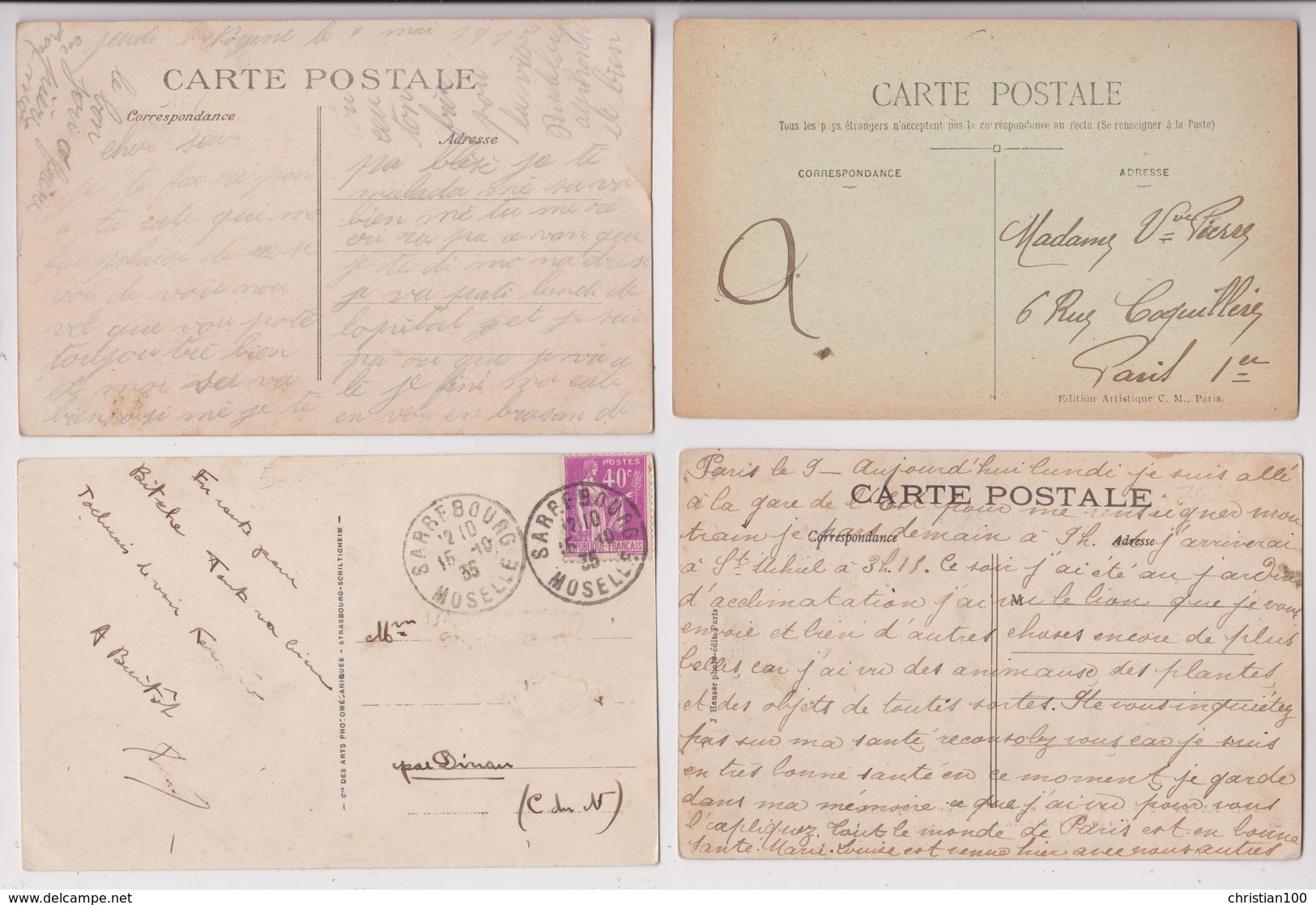 LOT DE 44 " PETITES " CPA DE FRANCE : 31 ONT CIRCULE - TOUTES SCANNEES RECTO VERSO -z 22 SCANS z-