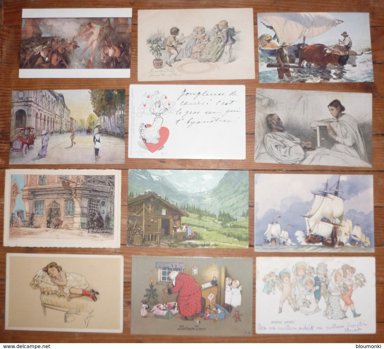 CPA / Lot De 12 Cartes Postales Anciennes / Illustrations /c - 1900-1949