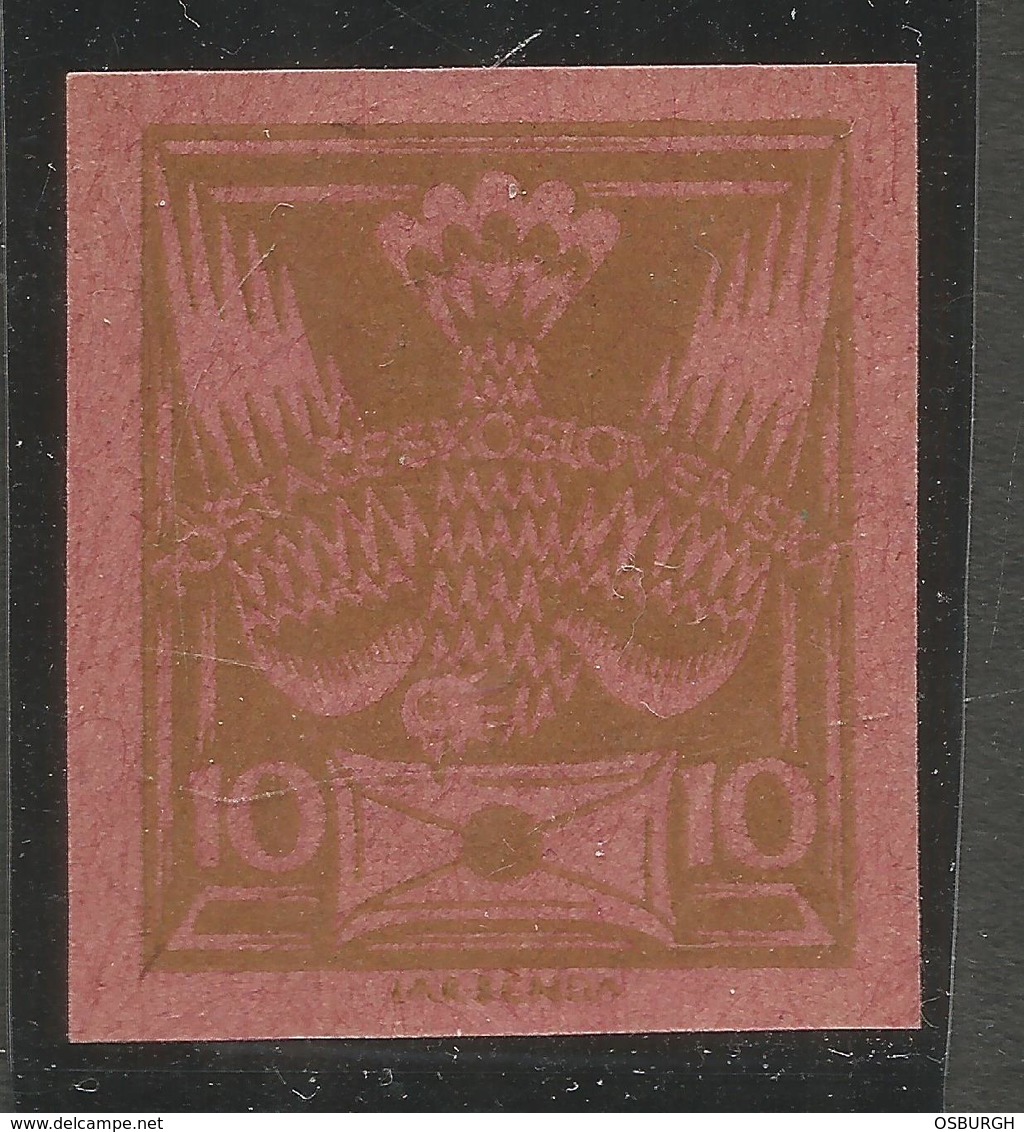 CZECHOSLOVAKIA. PIDGEON. IMPERF TRIAL PRINT. (K) - Variétés Et Curiosités