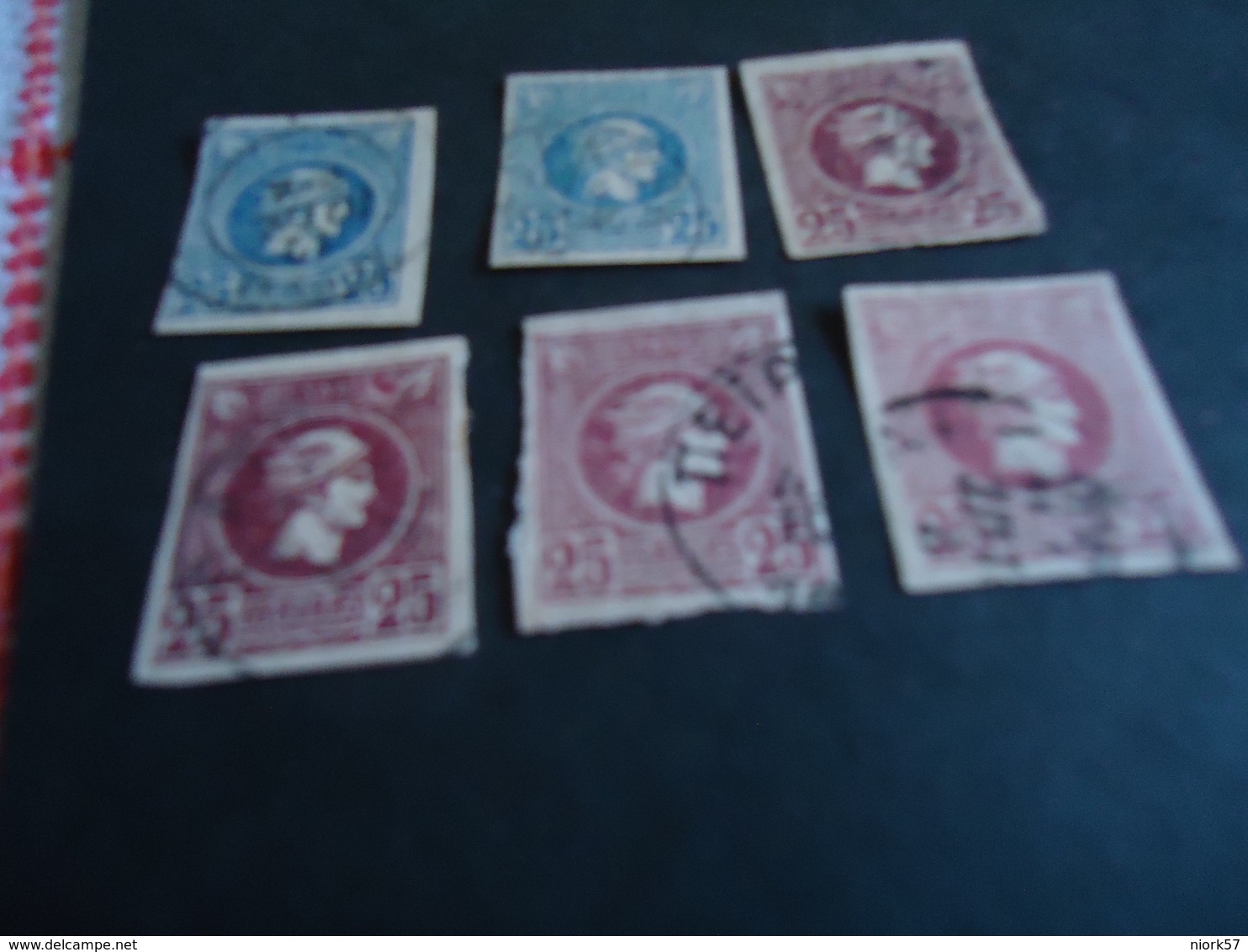 GREECE USED LOT SMALL HERMES HEADS DIFFERED - Usados