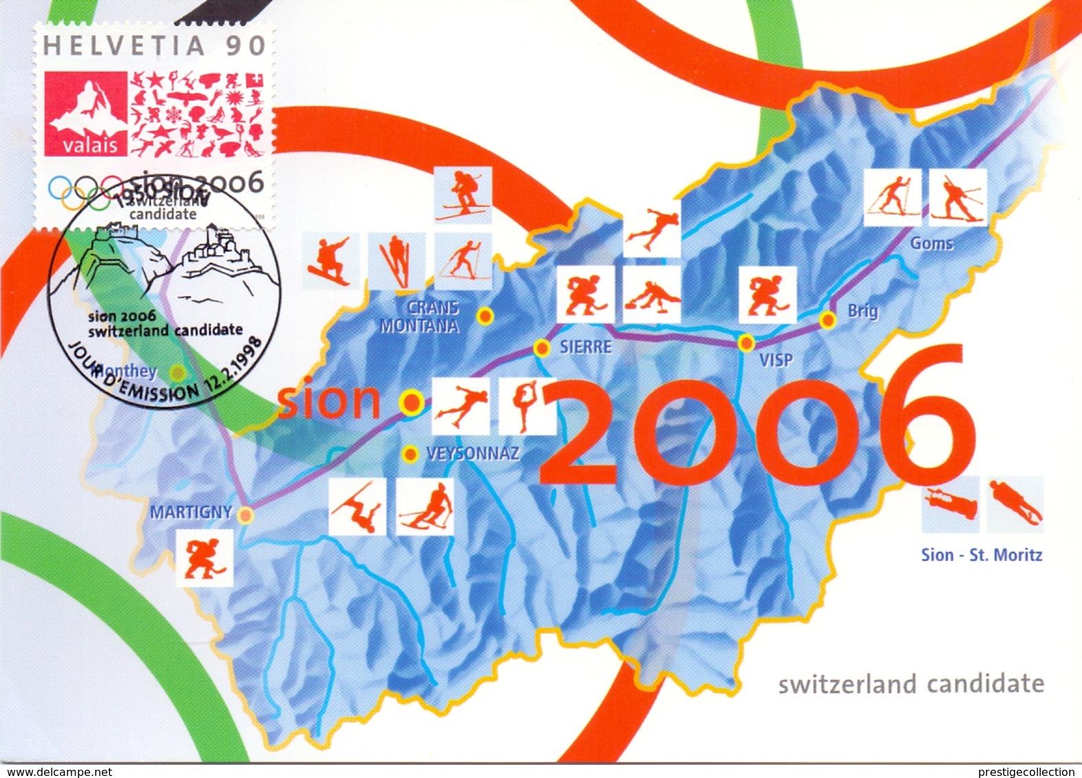 HELVETIA OLYMPIC GAMES  MAXIMUM  POST CARD   (GENN2001201) - Invierno 2006: Turín - Paralympic